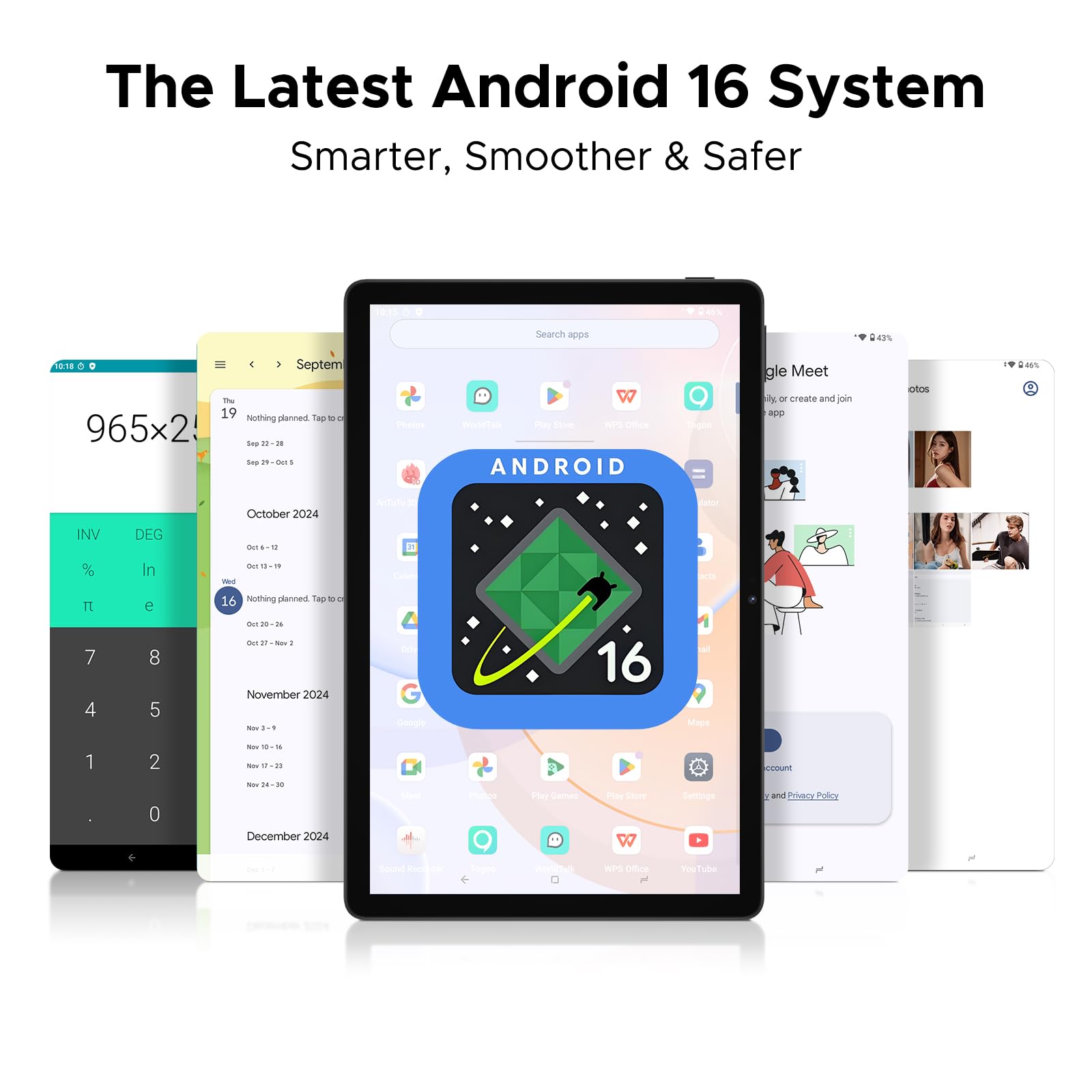 Doogee U11 Android 16 Tablet,11 Inch Tablet With Gemini Ai,16Gb+128Gb/2Tb,8580Mah Gaming Tablets,Unisoc T7200 Octa-Core,13Mp+5Mp