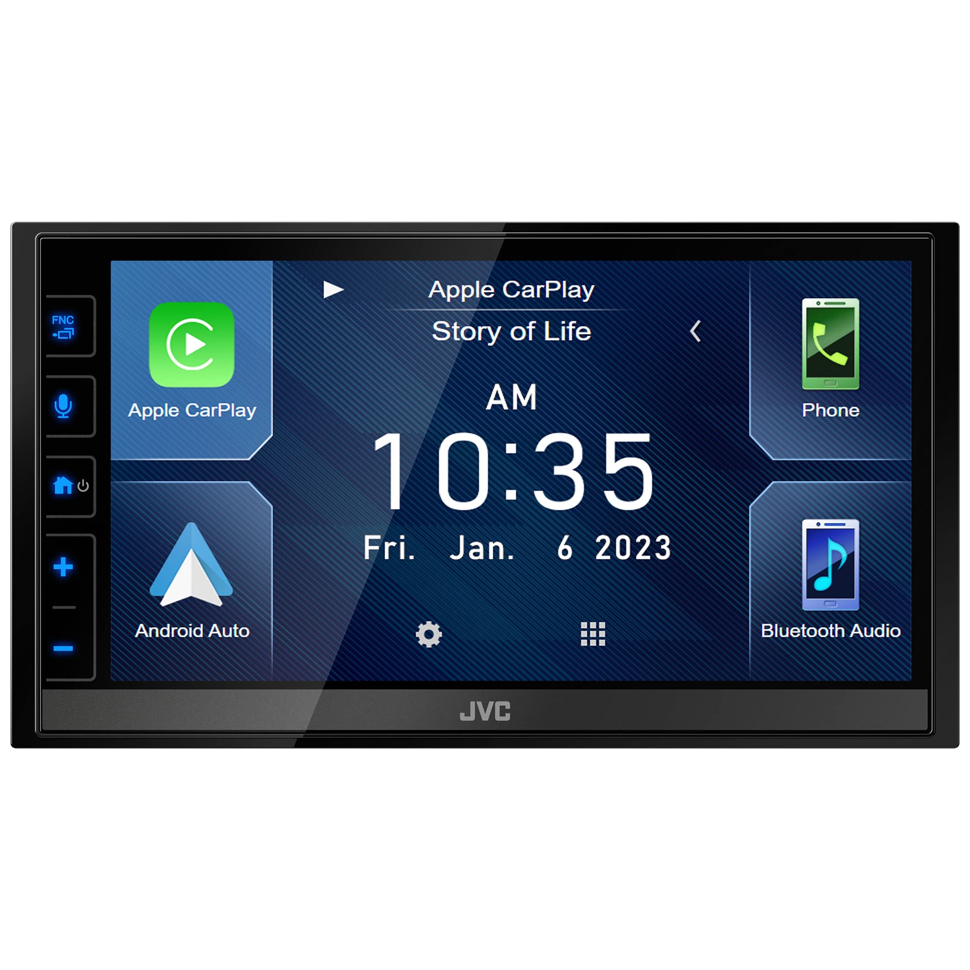 Jvc Kw M780Bt Apple Carplay Android Auto Digital Media Player, Double Din, 6.8 Inch Lcd Touchscreen, Am/Fm, Bluetooth, Mp3 Playe