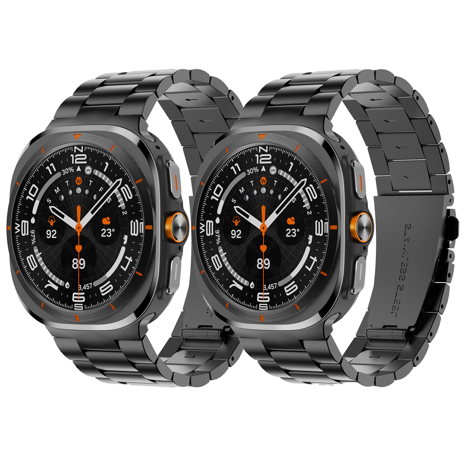 Band Compatible With Samsung Galaxy Watch Ultra 47Mm(2024),Metal Stainless Steel Bands Strap Men Women,Not For Galaxy Watch 7 6