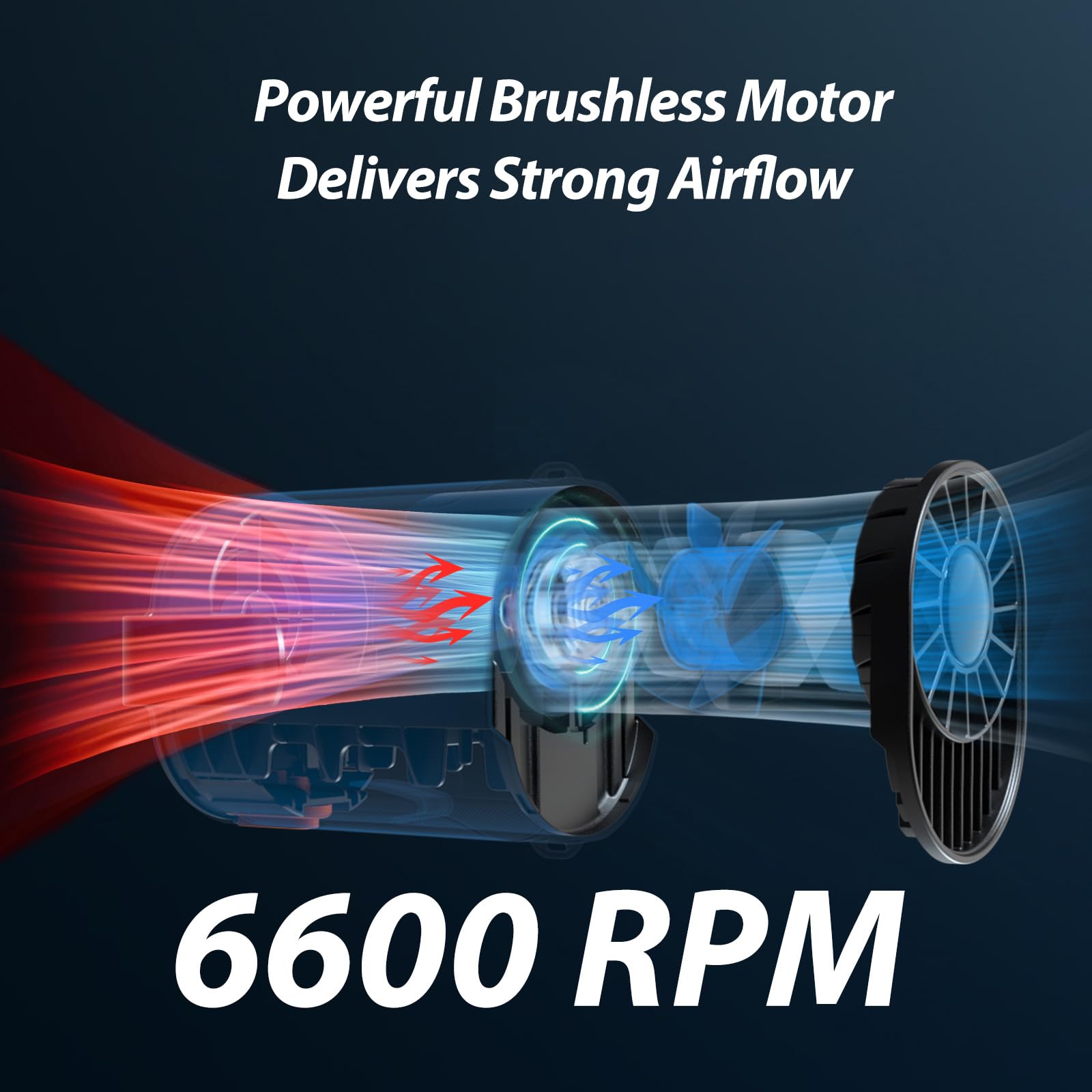 Barito Waist Fan Portable, Shirt Fan Rechargeable With 25H Battery Life, 4 Speed Powerful Belt Fan With 6600 Rpm Personal Cool C