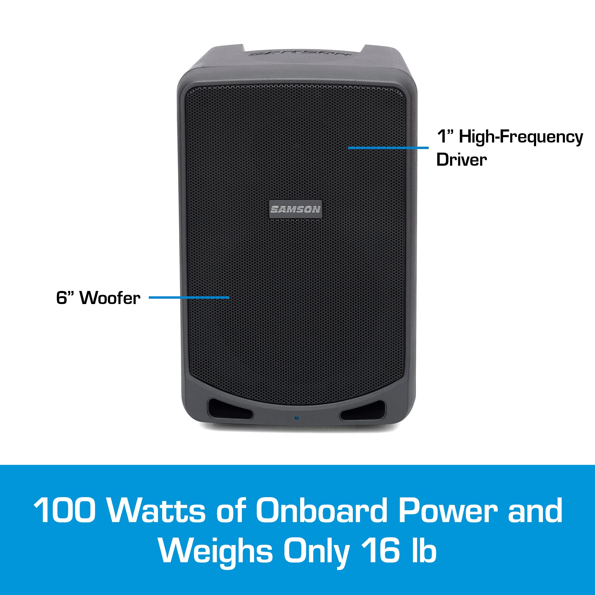 Samson Expedition Xp106W Rechargeable Battery Powered Wireless Pa With Bluetooth