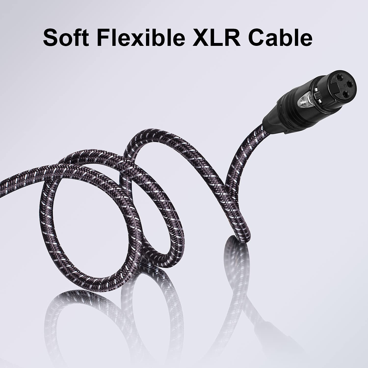 Mikiz Xlr Cables Braided 6Ft 6 Packs Premium 3 Pins Balanced Xlr Male To Female Audio Cable