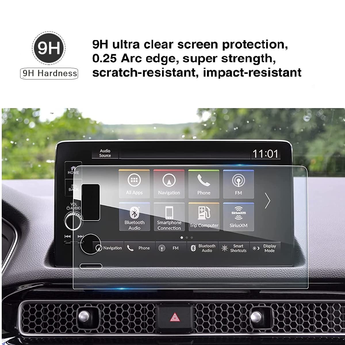 Screen Protector Compatible With 2022 Civic Si 9 Inch Touchscreen, Hd Clear Anti Scratch,Honda Civic Touring