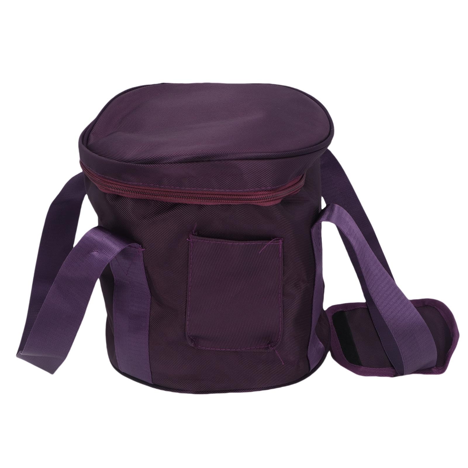 8 Inch Music Bowl Bag, Purple Crystal Bowl Carry Case With Double Handle, Thickened Design, Well Cushioning, Inner Pocket For Ac