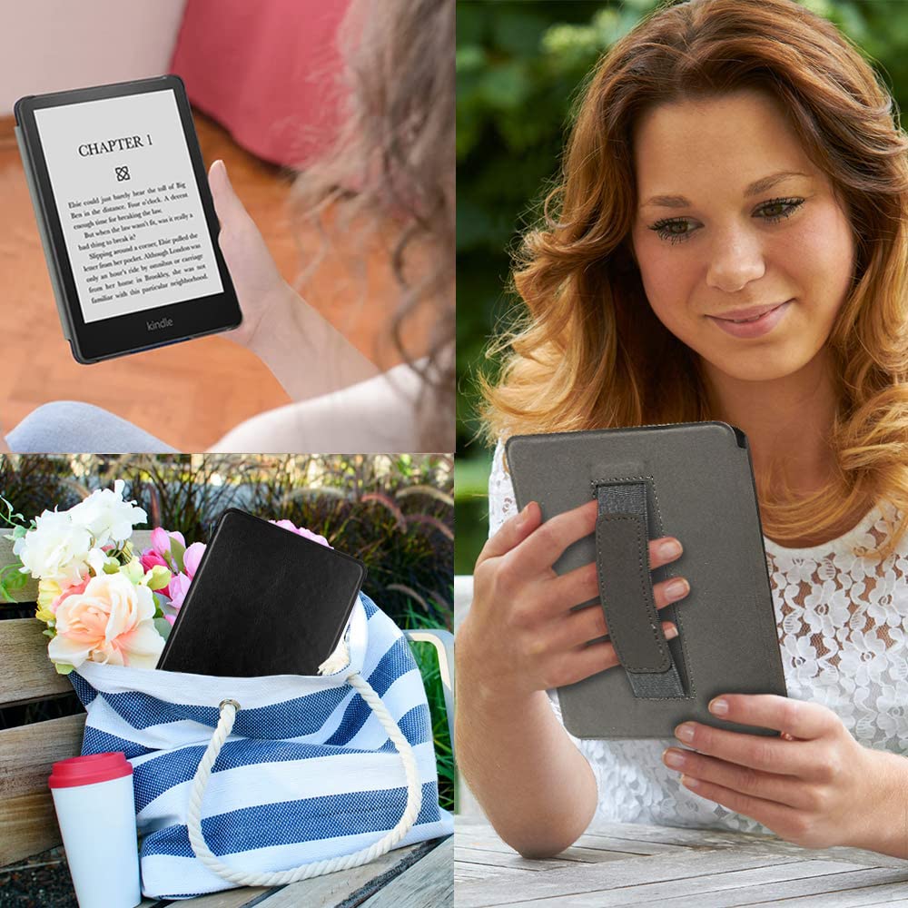 Scsvpn Case For 6.8'' Kindle Paperwhite (11Th Generation 2021) And Kindle Paperwhite Signature Edition, Slim Pu Leather Shell Co