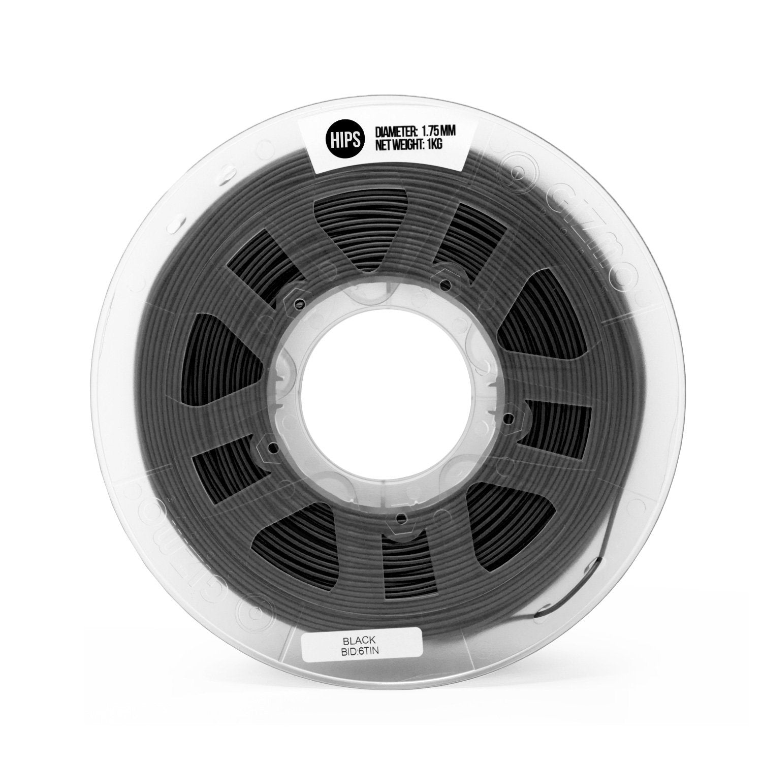 Gizmo Dorks 1.75Mm Hips Filament 1Kg / 2.2Lb For 3D Printers, Black