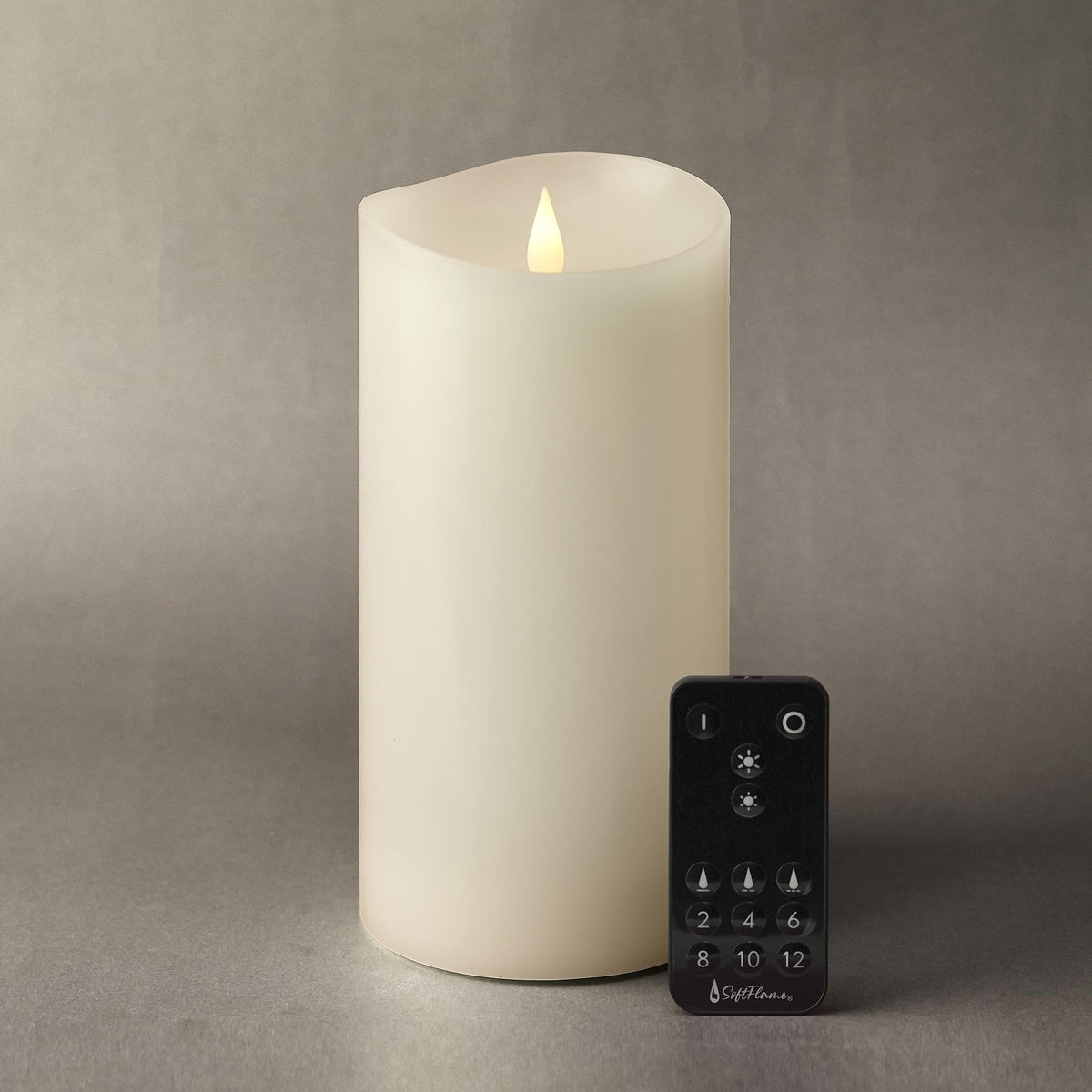 Softflame Flameless Led Candles With Remote Control, 4''X 8.3''Flickering 3D Moving Flame Battery Operated Candles In Real Wax S