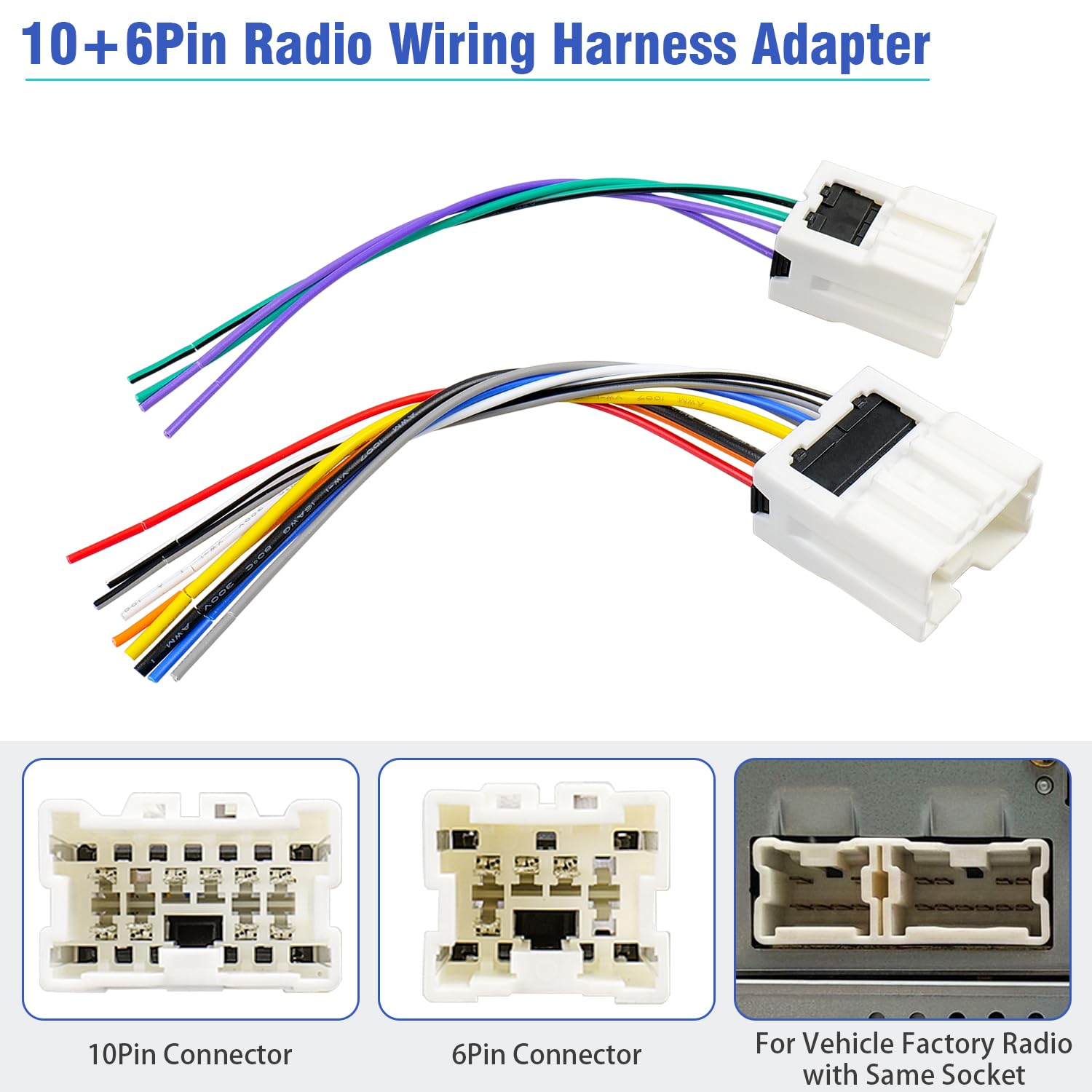 Jayubien Radio Wiring Harness For Nissan And Infiniti,Aftermarket Stereo Harness Connector Compatible With Nissan Maxima Altima