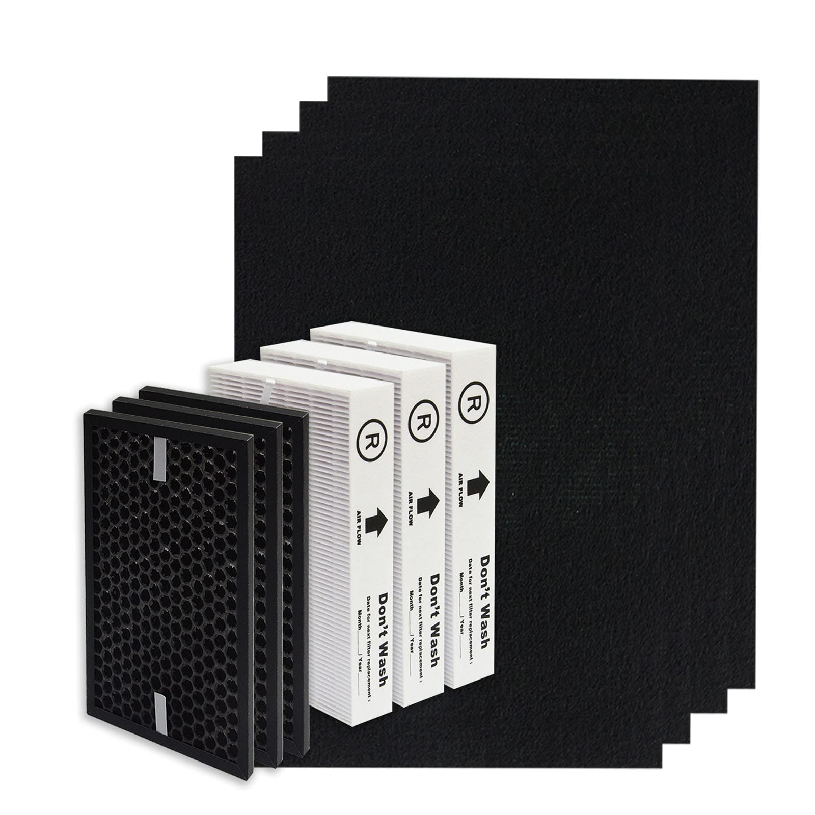 Pureburg Replacement True Hepa Filter Kit Compatible With Honeywell Insight Hpa5300B Hpa5350 & Powerplus Hpa3300 Air Purifiers,