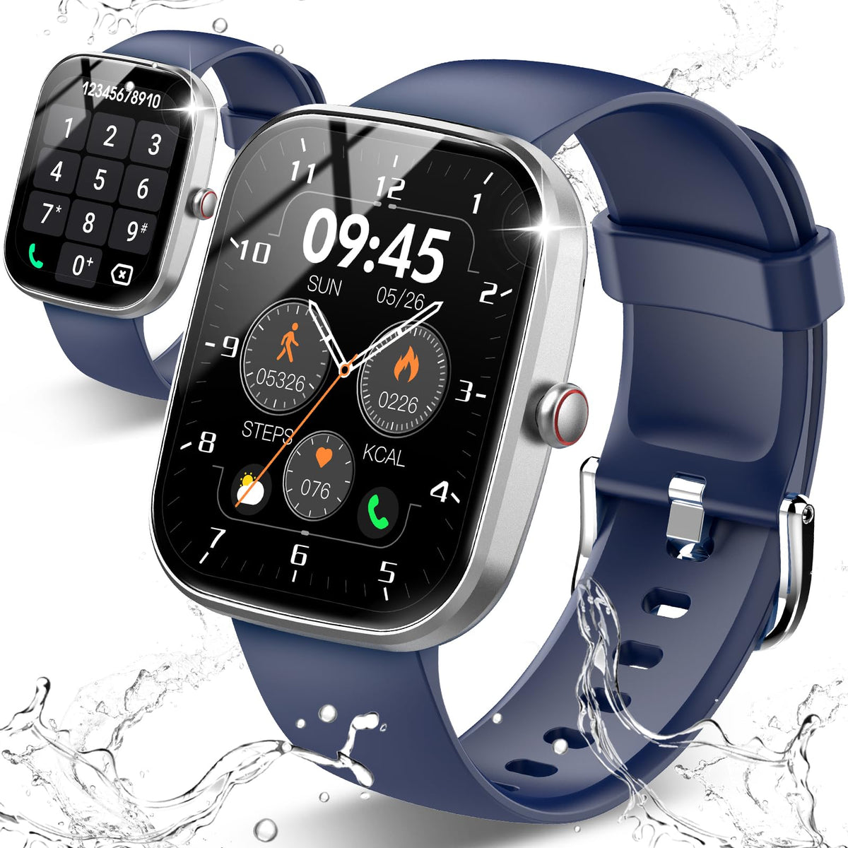 Csasan Smart Watch, 1.91 '' Hd Screen Smartwatch For Men Women(Answer/Make Call), Fitness Watch With Heart Rate Monitor, Ip68 Wa