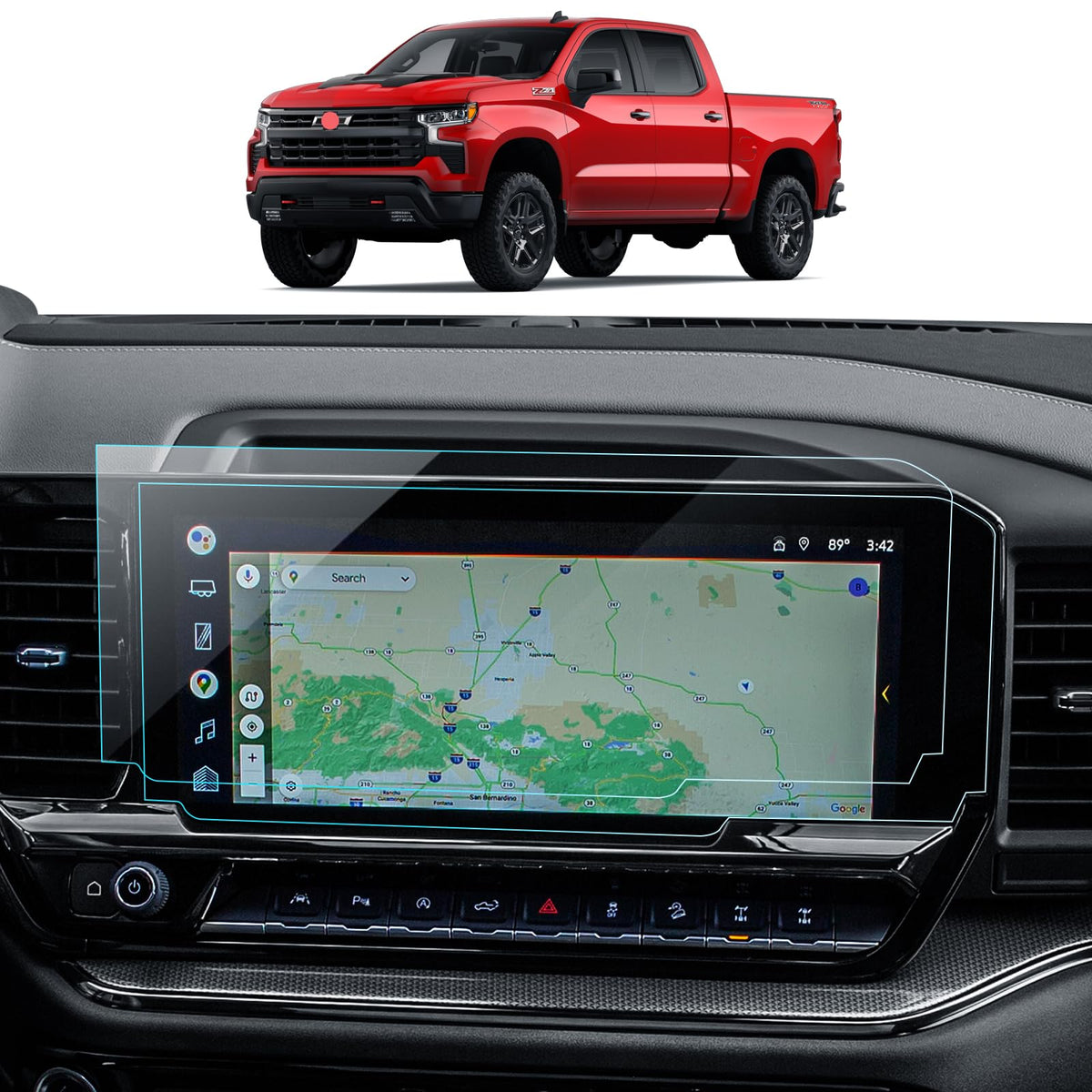 Lantu 2-Pack Silverado Screen Protector For 2022-2024 Gmc Sierra&Chevrolet Silverado 1500&2024 Chevy Silverado/Sierra 2500Hd 350