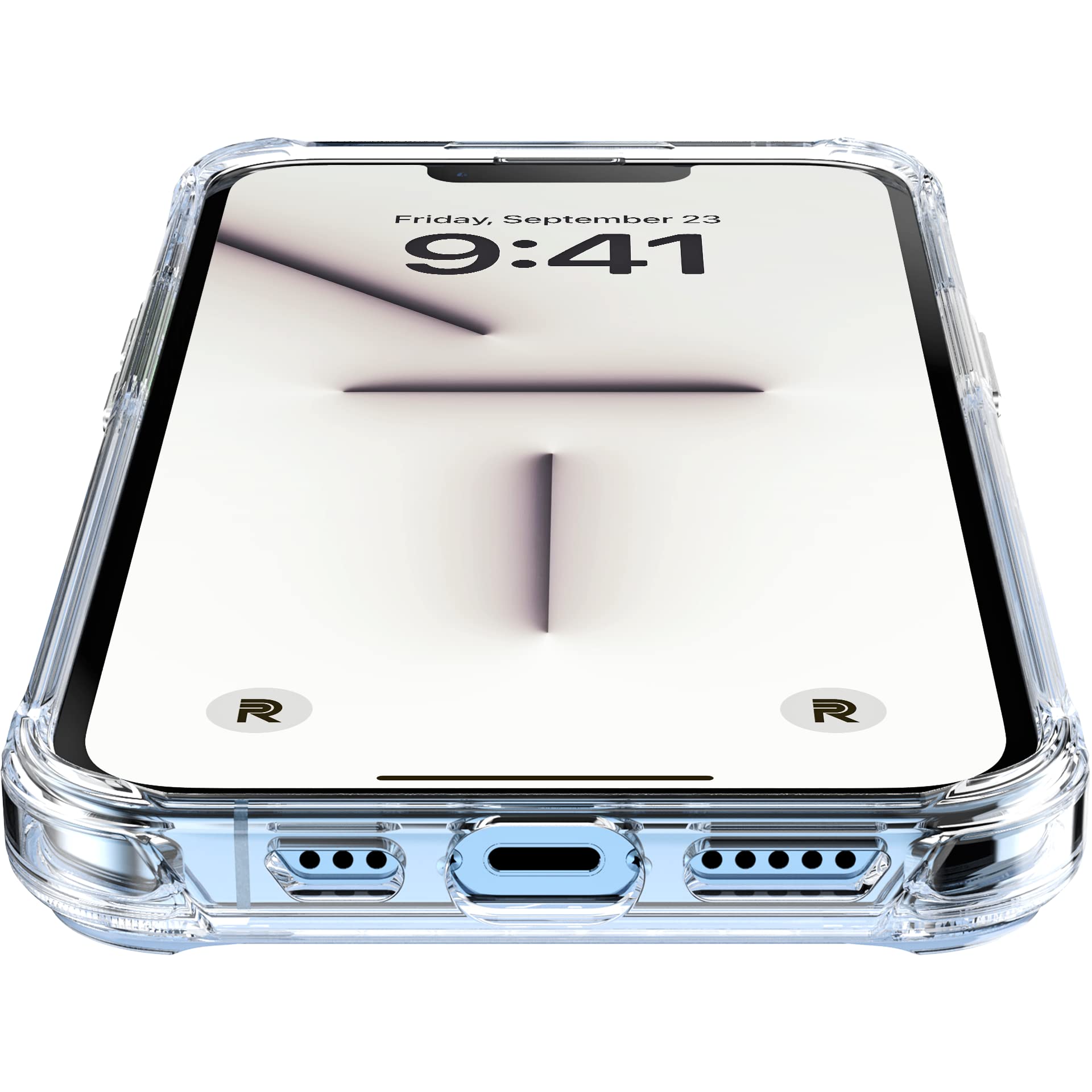 Phone Rebel Clear Iphone 13 Pro Case [Crystal Series Gen 3] Non Yellowing, Anti Scratch Uv Layer, Protective Shockproof Bumpers,