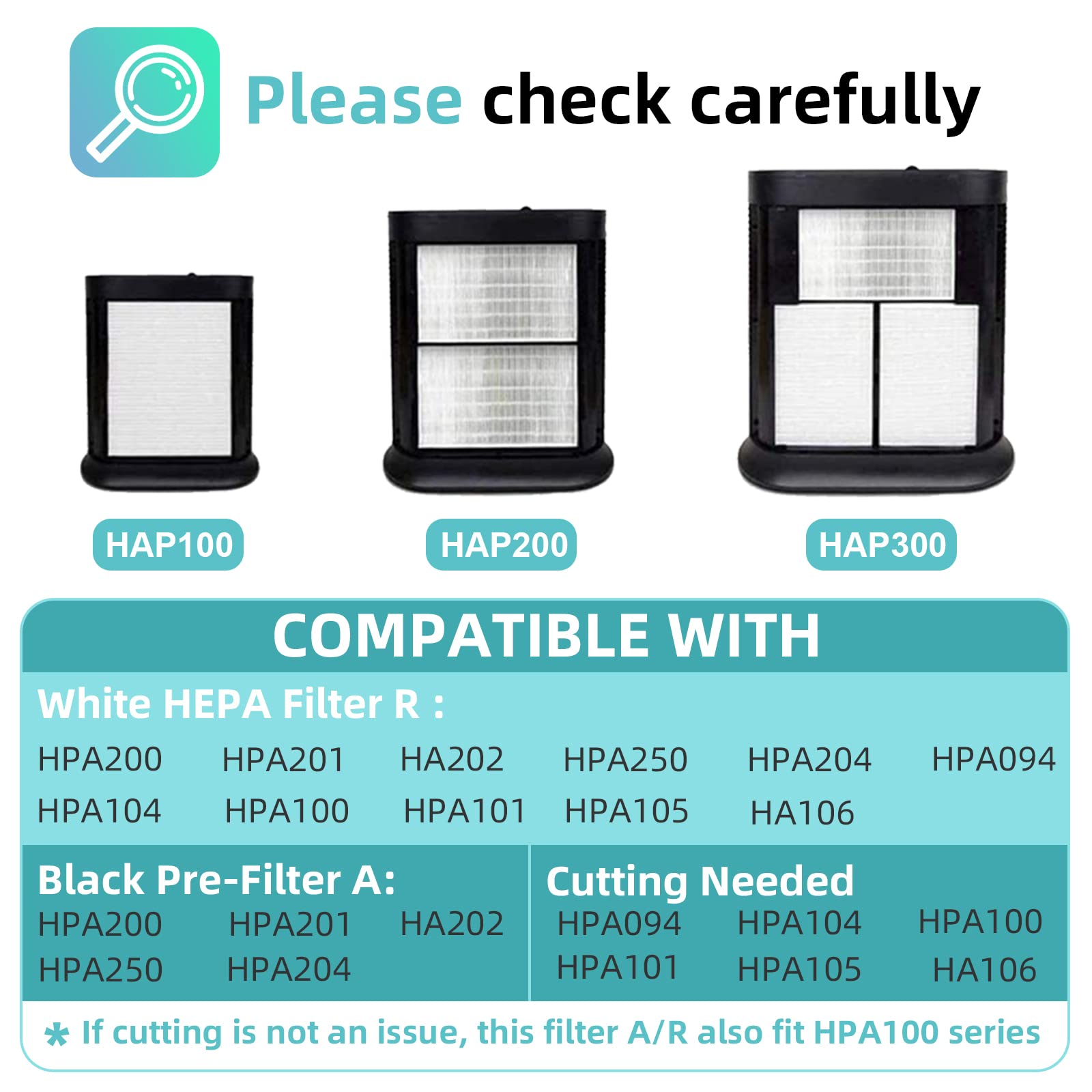 Hpa200 Hepa Filter Replacement For Honeywell Hpa200 Hrf Arvp200 Series Air Purifiers Hpa200, Hpa201, Ha202, Hpa204, Hpa250