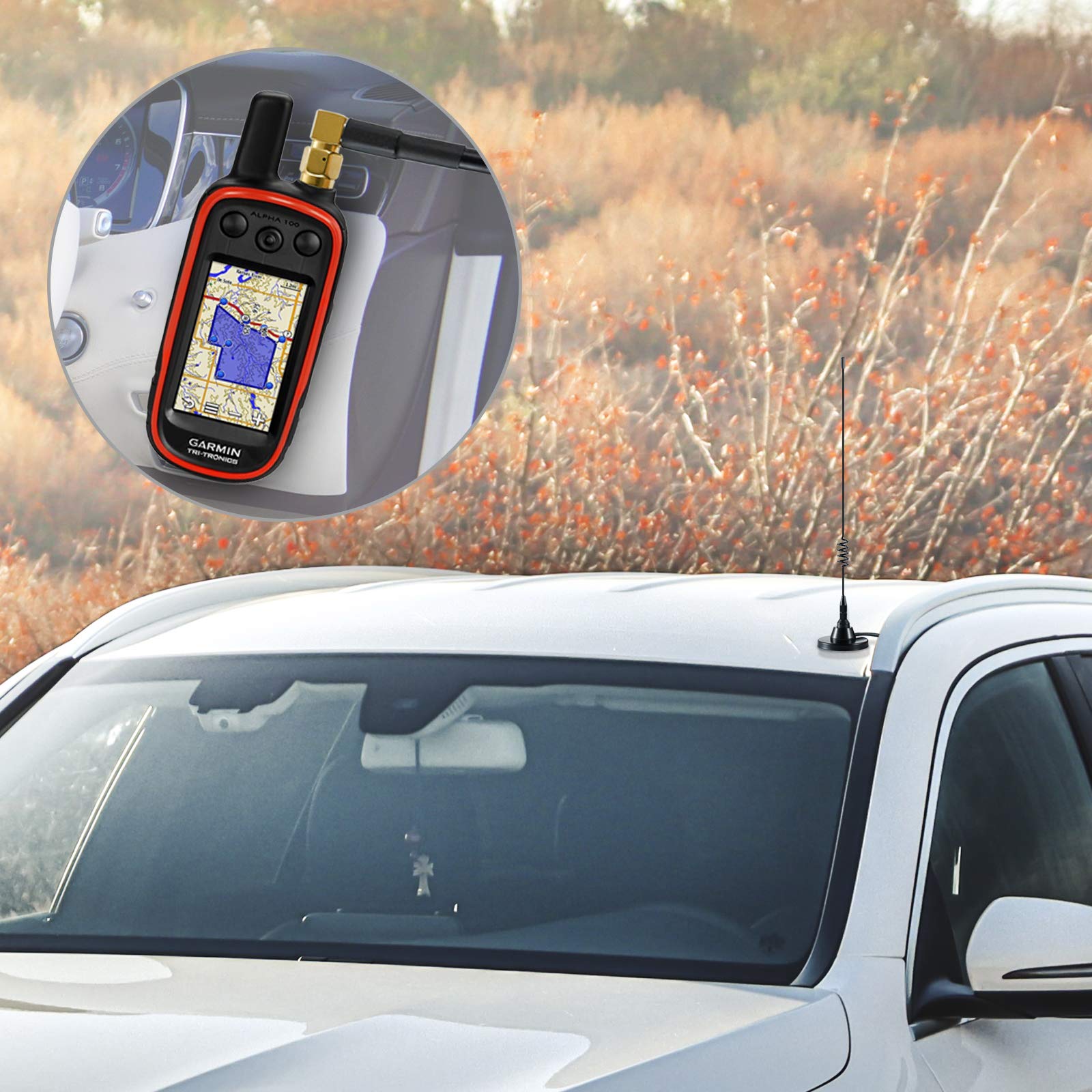 High Gain Long Range Magnetic Base Replacement Antenna Compatible With Garmin Gps Alpha 100 200 200I Astro 220 320 430, Eifagur