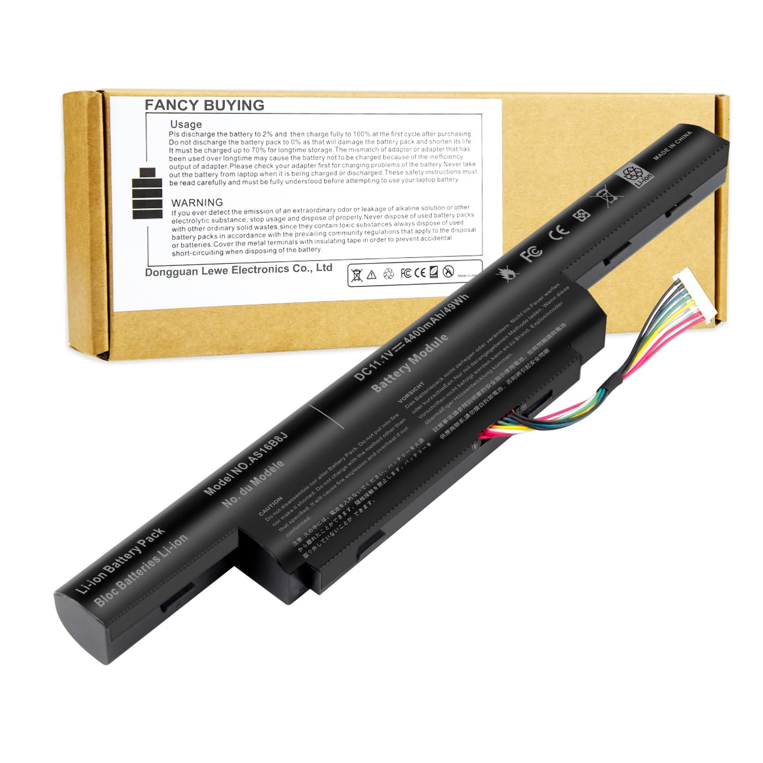 Fancy Buying As16B8J Laptop Battery Compatible Acer Aspire E5 575G E5 575G 53Vg 15.6'' E5 575G 549D Series 3Inr19/66 2 As16B5J