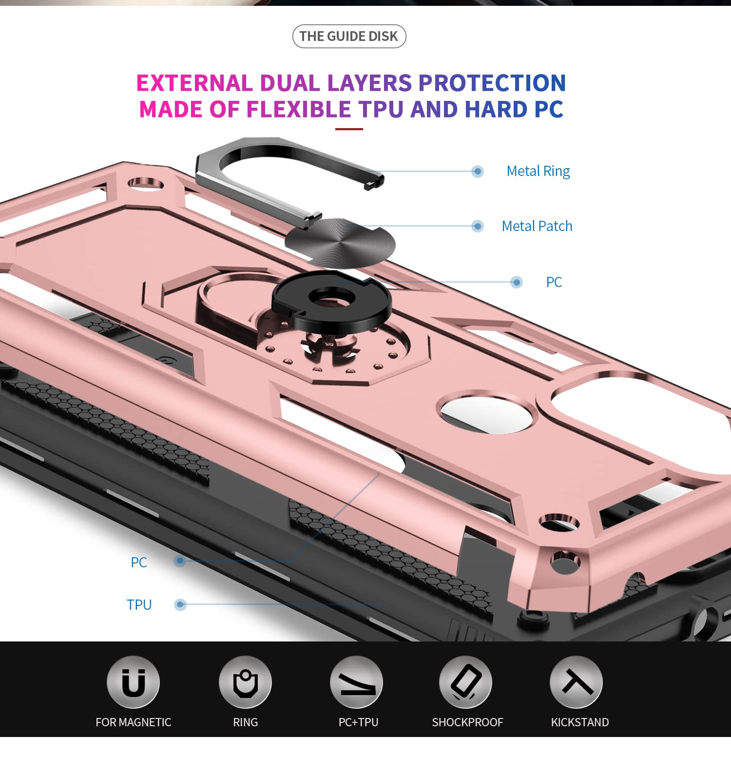 Leyi For Motorola Moto G Play 2023 Phone Case, Moto G Pure/G Power Case 2022 With 2 Pcs Tempered Glass Screen Protector, Militar