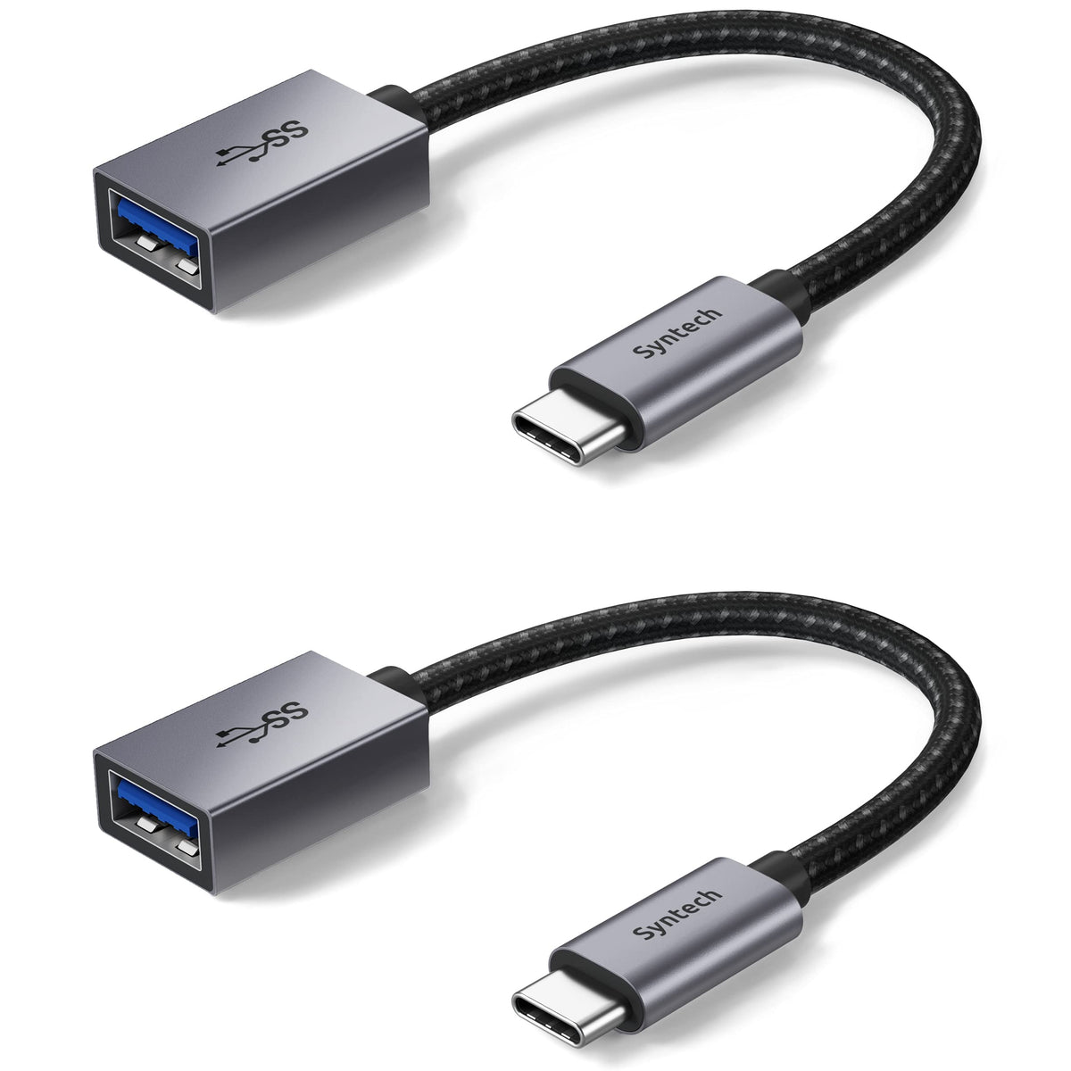 Syntech Usb C To Usb Adapter, 2 Pack Usb C To Usb3 Adapter,Thunderbolt 3 To Usb Female Adapter Otg Cable Compatible With Iphone