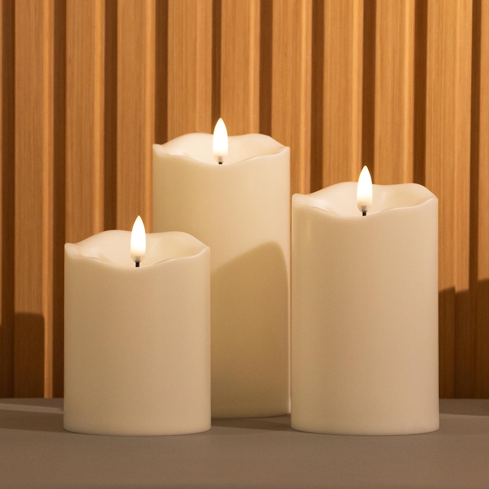 Mingfuxin Flameless Candles, Battery Operated Candles, Led Waterproof Outdoor Indoor Flameless Candle With Remote & Timer For Be