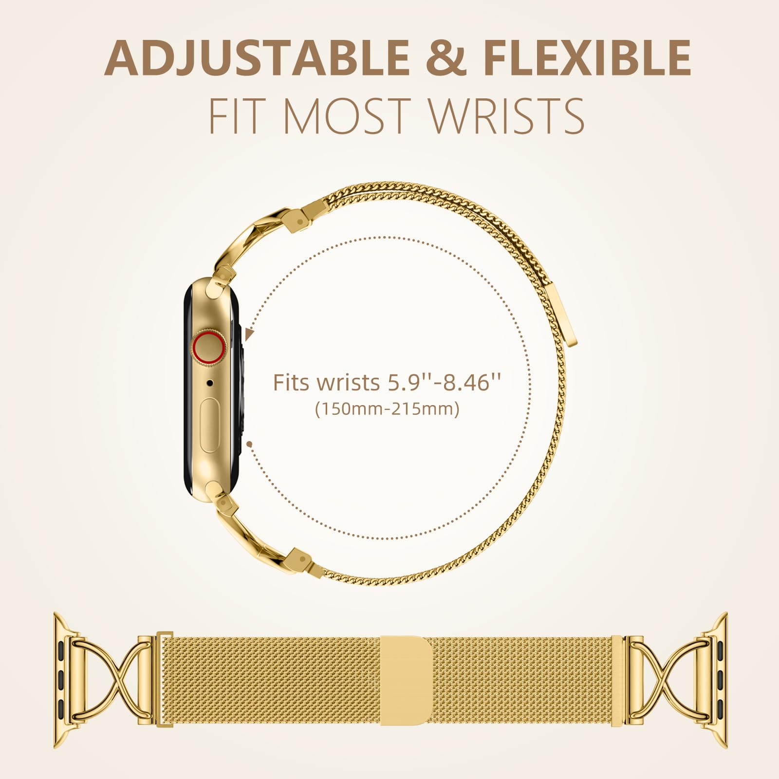 Dirrelo Band Compatible With Apple Watch Bands 41Mm 40Mm 42Mm 45Mm 49Mm Women, Stainless Steel Mesh Metal Sport Strap For Iwatch