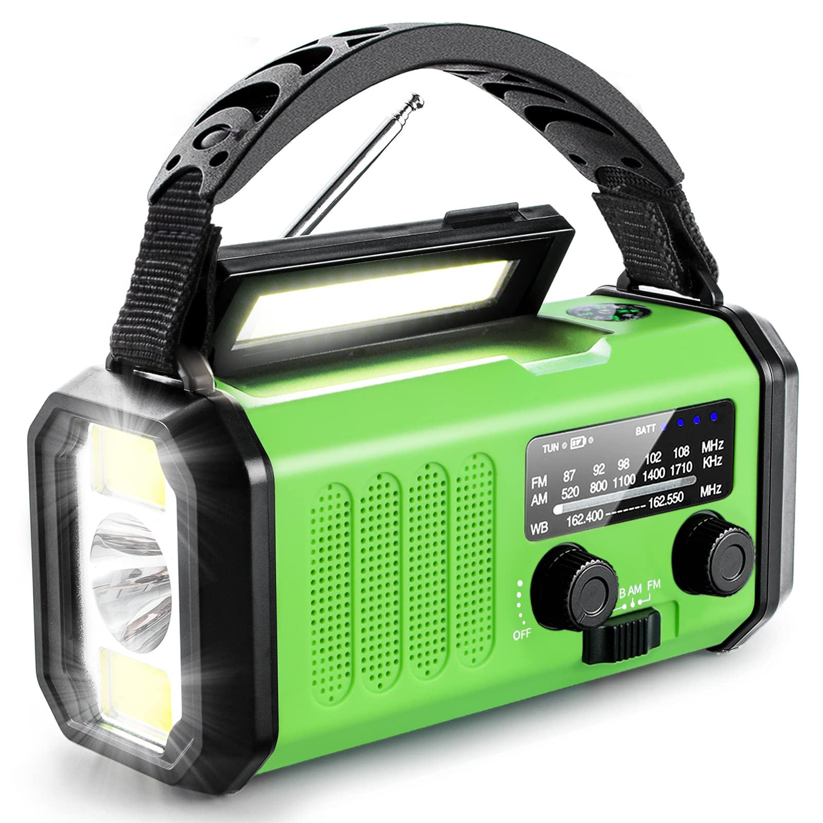 Emergency Hand Crank Radio With 10000Mah/37000Mwh Battery Backup, Am Fm Noaa Weather Radio, Type C Charge,Solar Radio,Sos, 3 Mod
