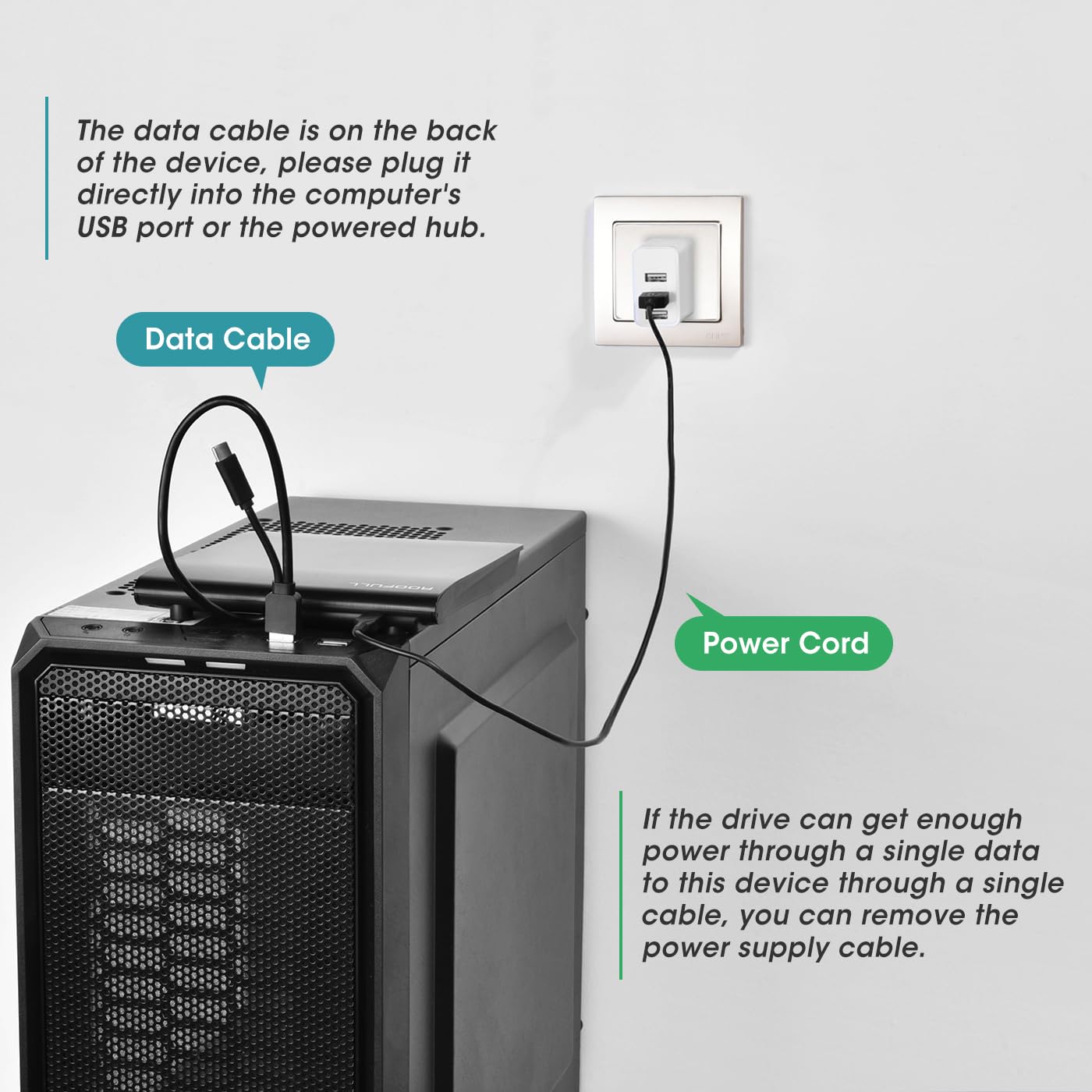 Roofull External Cd Dvd +/ Rw Drive Usb 3.0 & Usb C Cd Burner Dvd Player Reader Writer Optical Disc Drive With Carrying Case For