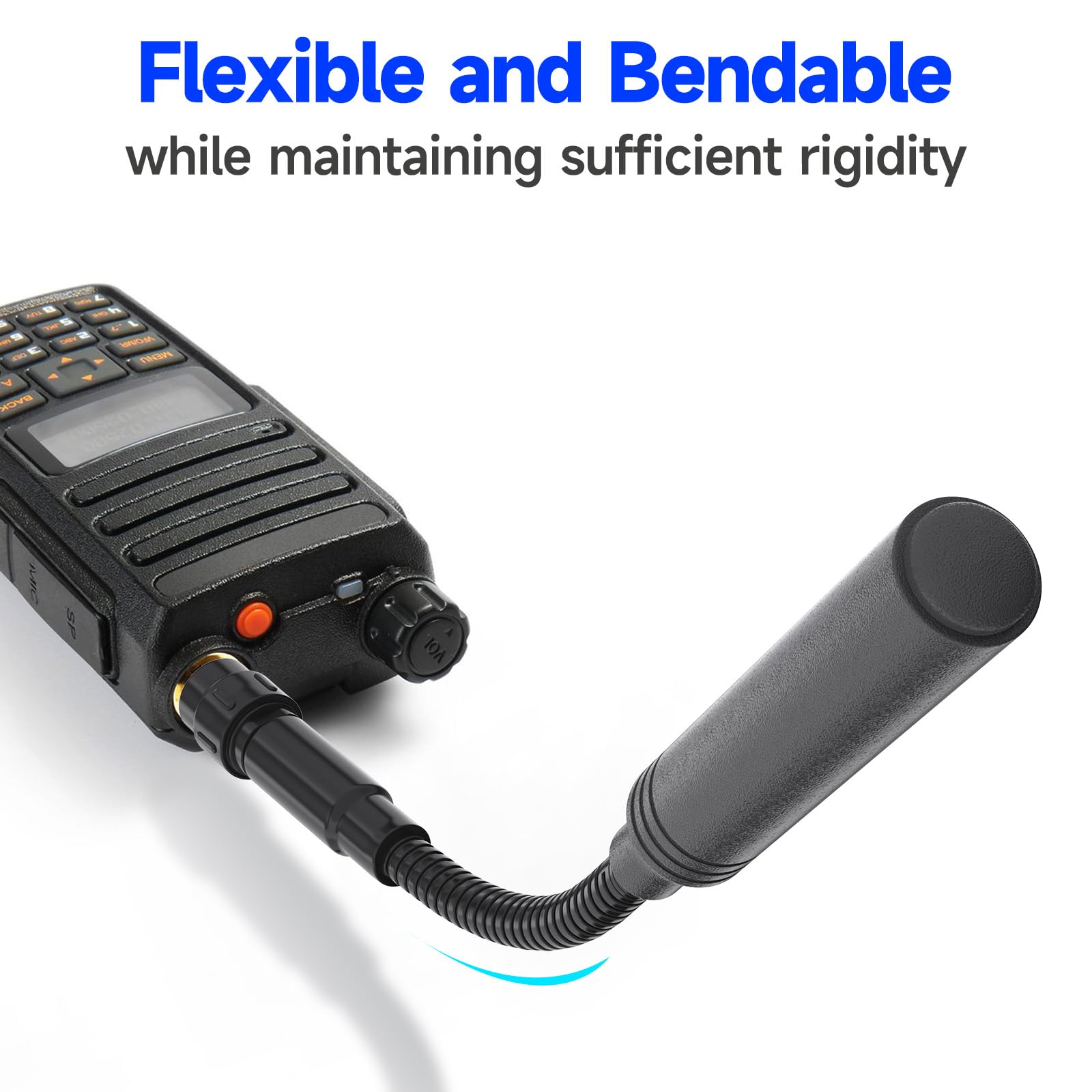 Eightwood Gooseneck Ham Radio Antenna Vhf/Uhf 144/430Mhz Flexible Amateur Tactical Antenna Sma Female Connector For Kenwood Baof