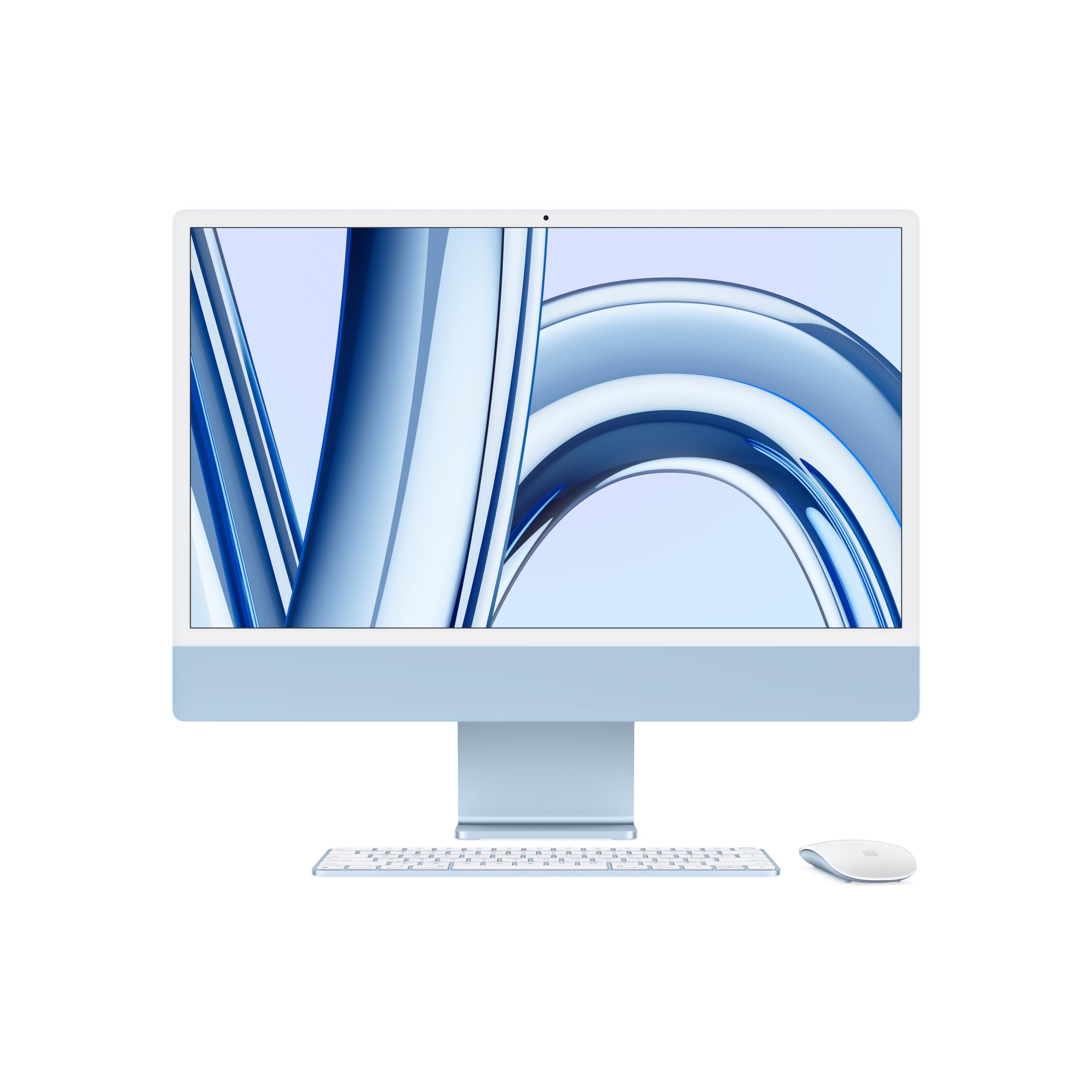 Apple 2023 iMac All in One Desktop Computer with M3 chip: 8 core CPU, 10 core GPU, 24 inch Retina Display, 8GB Unified Memory, 512GB SSD Storage, Matching Accessories. Works with iPhone/iPad; Blue
