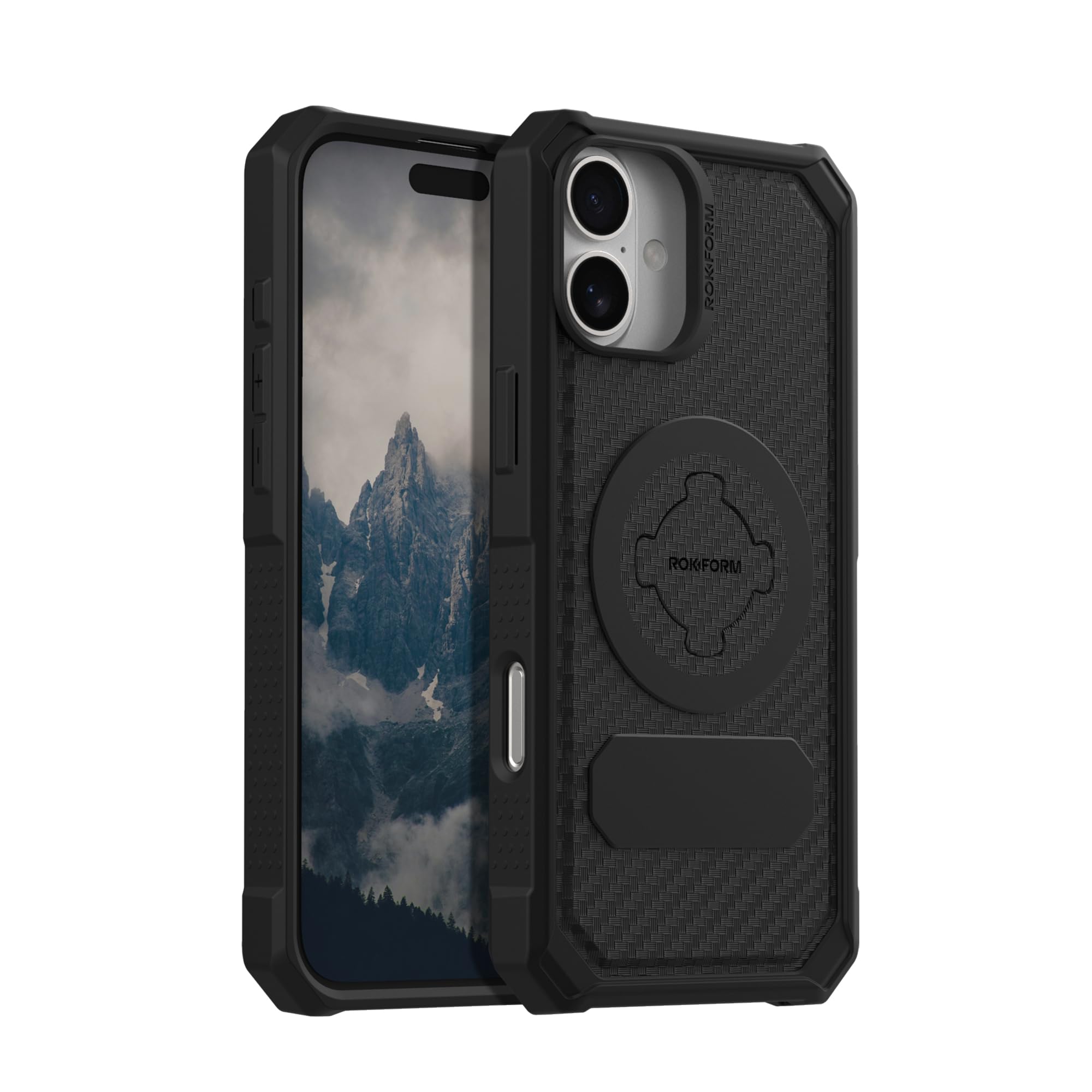 Rokform Rugged Case Compatible with iPhone 16 Plus, Magnetic Cover (Black)