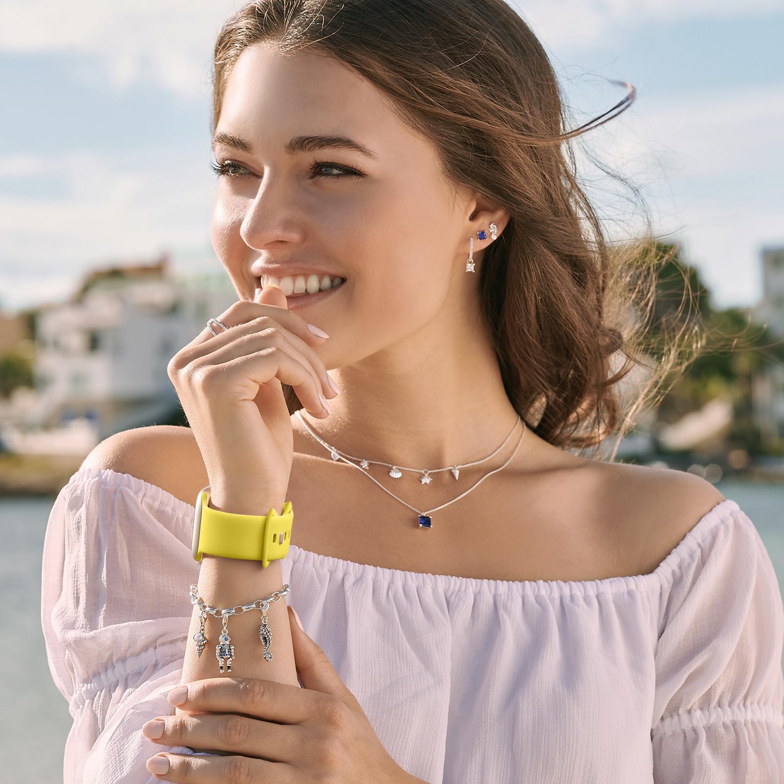 Daqin Sport Band Compatible With Apple Watch Band 38Mm 40Mm 41Mm 42Mm Women Men, Soft Silicone Waterproof Strap For Apple Watch