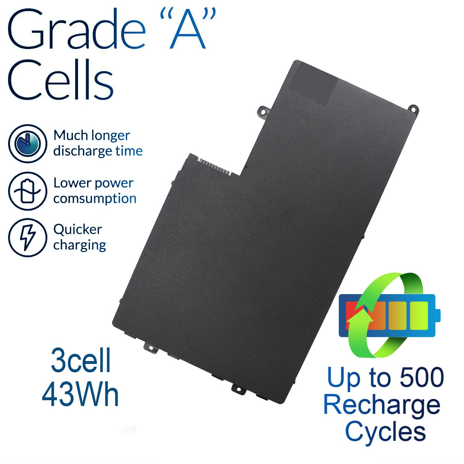 Trhff 01V2F 1V2F6 11.1V 43Wh Battery Compatible With Dell Inspiron 5547 N5447 15 5548 14 15 5000 5445 5447 5448, Latitude 14 345