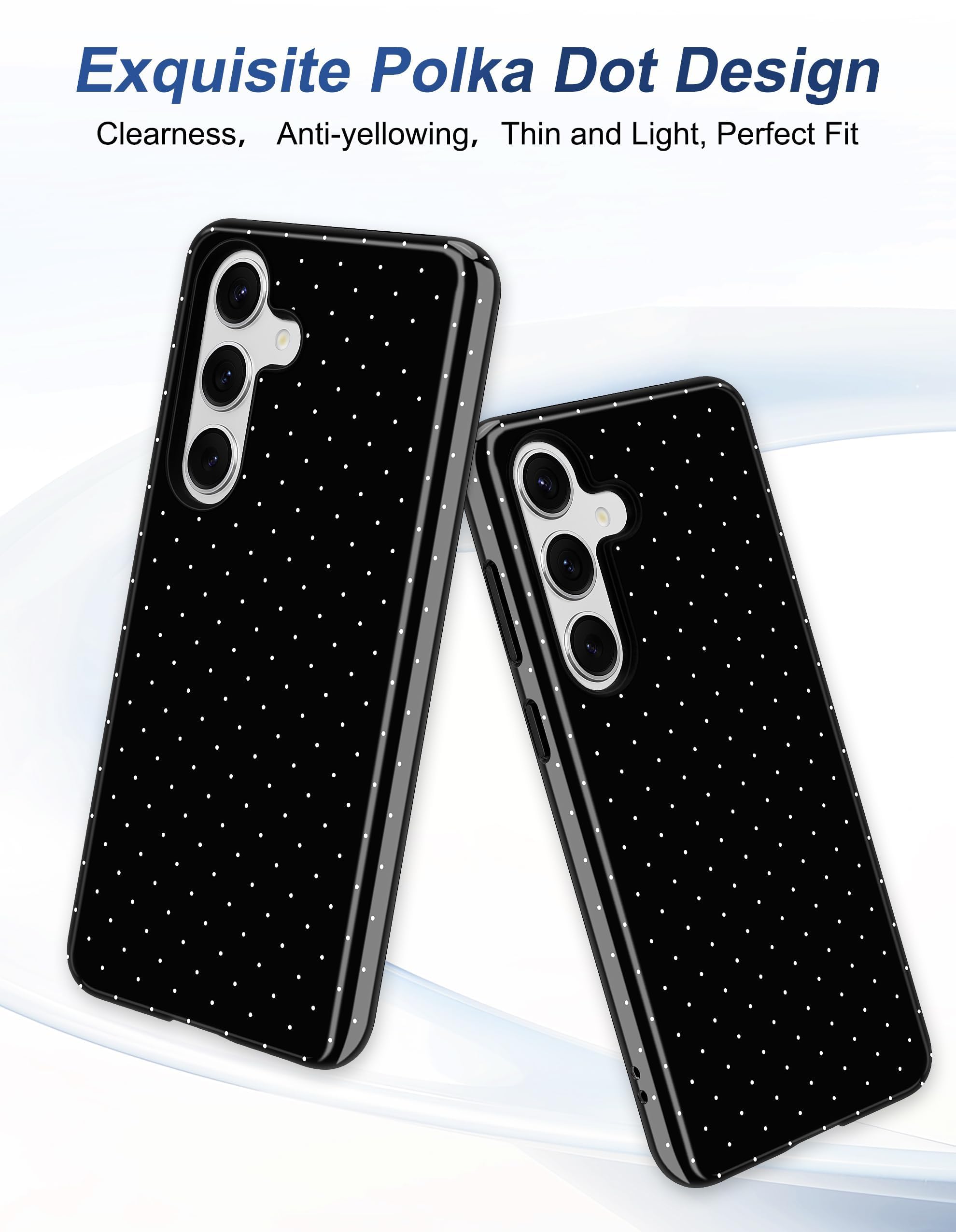 Aitipy Compatible With Magsafe Polka Dot Phone Case For Samsung Galaxy S25, Cute Aesthetic Polka Dot Magnetic Soft Tpu And Hard