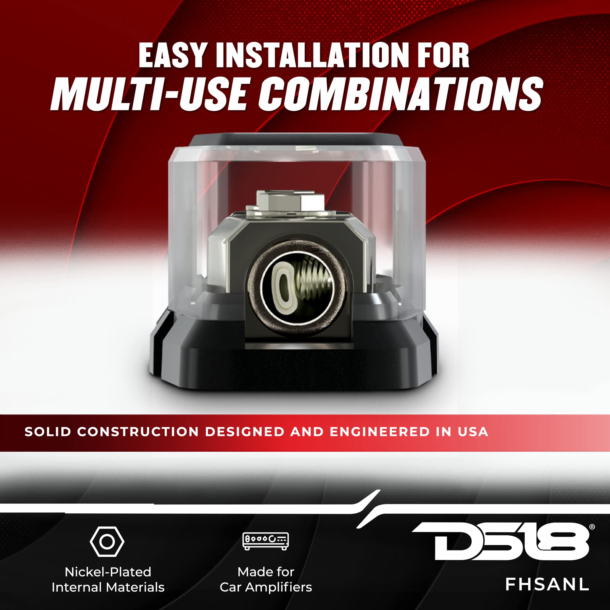 Ds18 Fhsanl 0 Gauge/4 Gauge Square Anl Fuse Holder