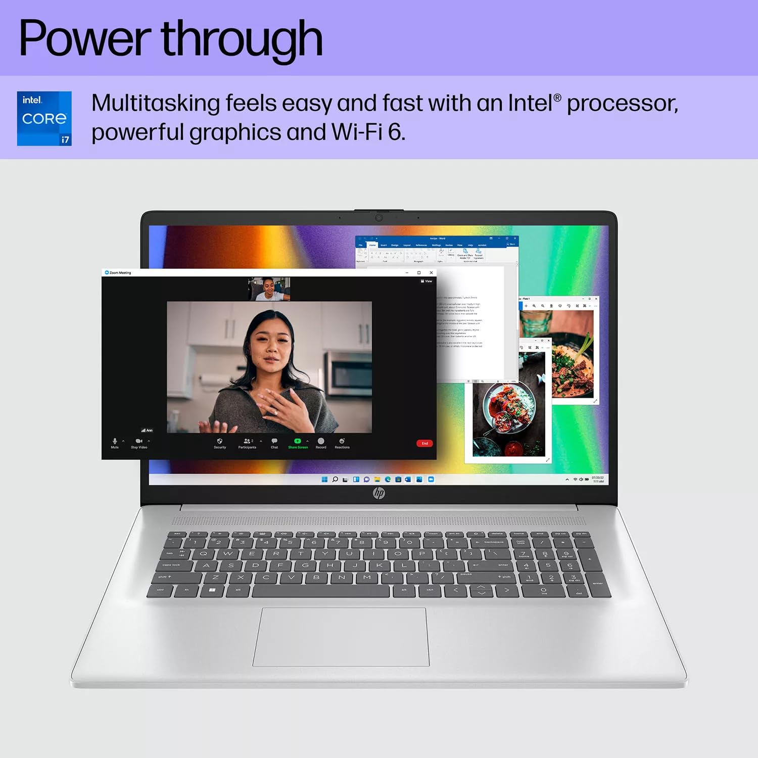 Hp 17 Laptop, 17.3'' Fhd Anti-Glare Ips Screen, 12Th Gen Intel Core 6-Cores Processor, Hd Camera, Hdmi, Long Battery Life, Wi-Fi