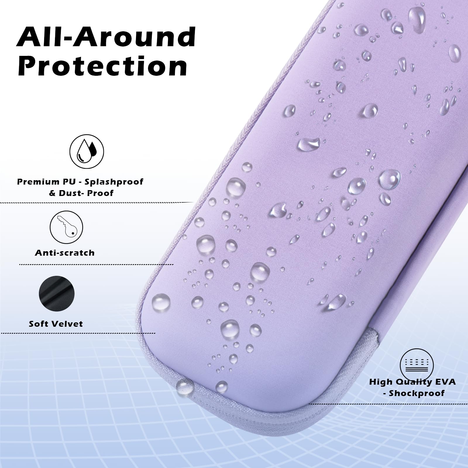 Agptek Case Holder For Apple Pencil, Slim Pu Leather Carrying Case Pouch Cover Compatible With Apple Pen Accessories, Usb Cable,