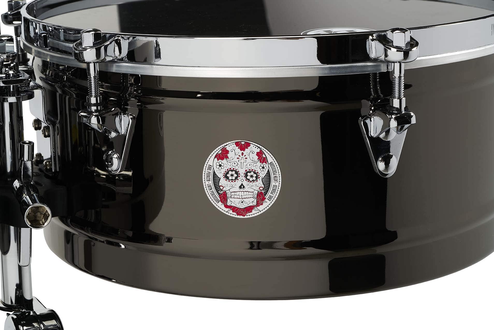 Latin Percussion Karl Perazzo Top Tuning Timbales (Lp1415 Kp) Black Nickel