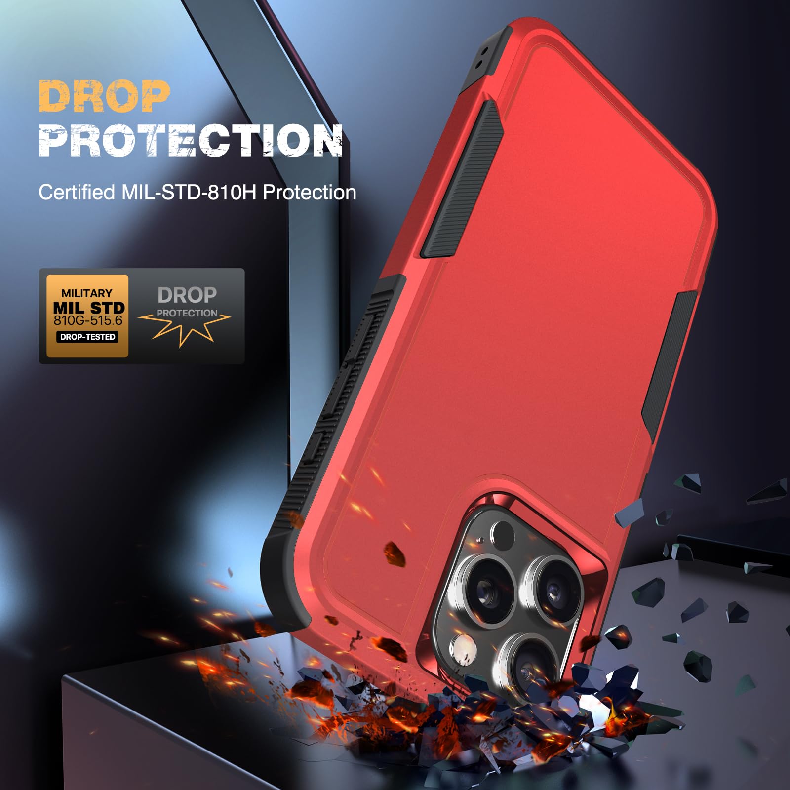 Diaclara Designed For Iphone 14 Pro Max Case, [With Privacy Screen Protector] [Anti Spy] [Military Grade Drop Protection] Heavy