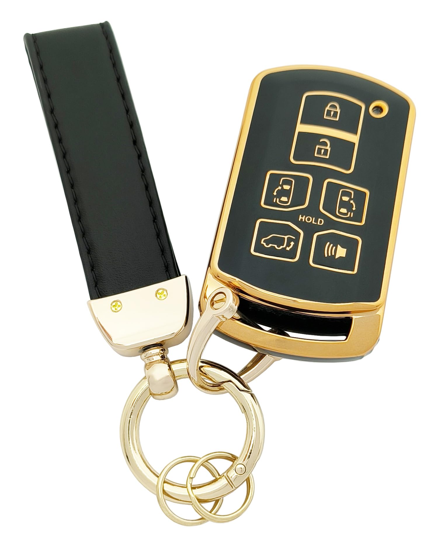 vurbemes TPU Key Fob Cover Case fit for Seinna 2011-2020 Keyless Entry Key FOb (Black)
