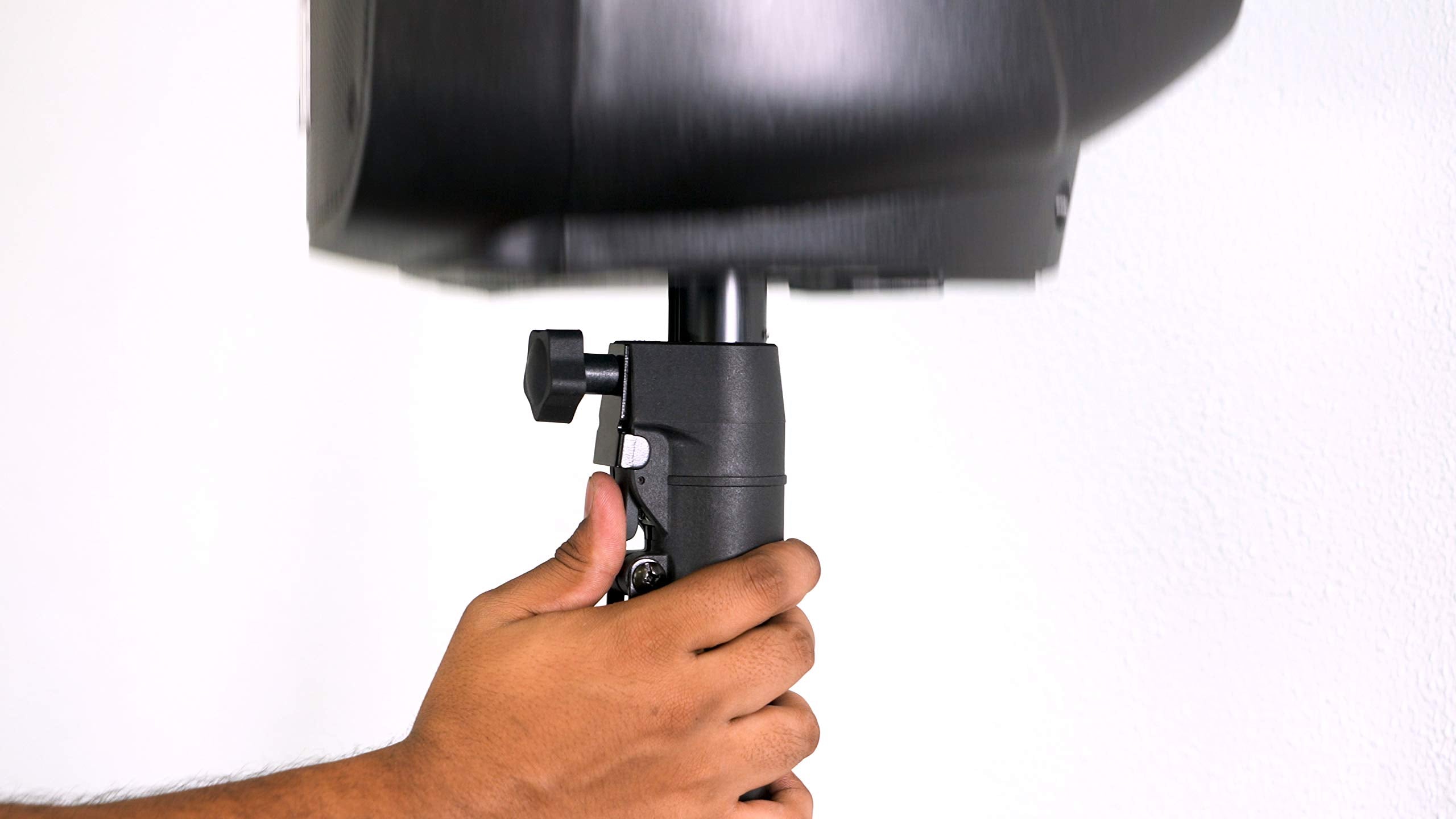 Rockville Gaspole-B M20 Threaded Air Assist Subwoofer-Speaker Pole Mount Stand, 33.5-55 Adjustable Height, 140 Lb Capacity, 35Mm