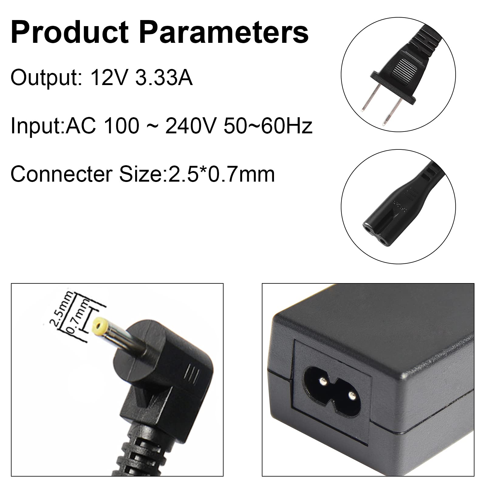 Ac Dc Adapter For Samsung Chromebook 3/2 / 1 11.6' Series Chromebook Xe303C12, Xe303C12 A01, Xe500C12 503C Xe503C12 Xe503C32 Xe500C13 Aa Pa3N40W Ad 4012Nhf A12 040N1A Google Chrome Os Charger