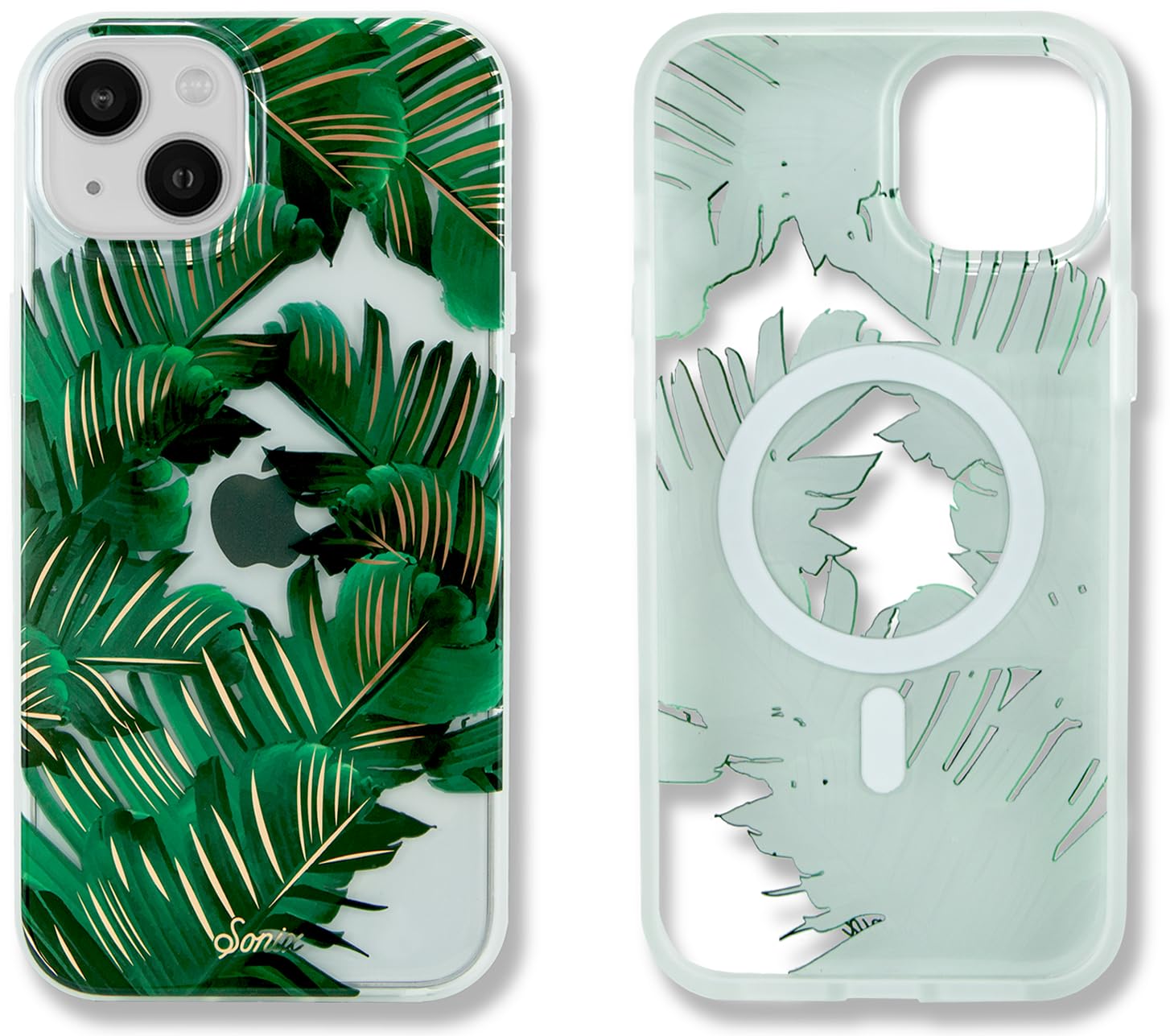Sonix Case For Iphone 15 Plus/Iphone 14 Plus | Compatible With Magsafe | 10Ft Drop Tested | Bahama Palm Leaves