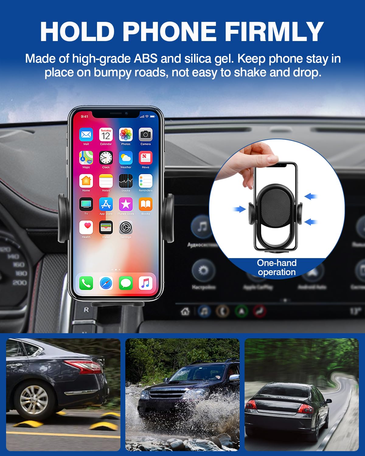 Autorder Car Phone Holder For 2021 2022 2023 2024 Chevrolet Tahoe/Suburban/Gmc Yukon Accessories Phone Mount 10.2-Inch Screen Ce