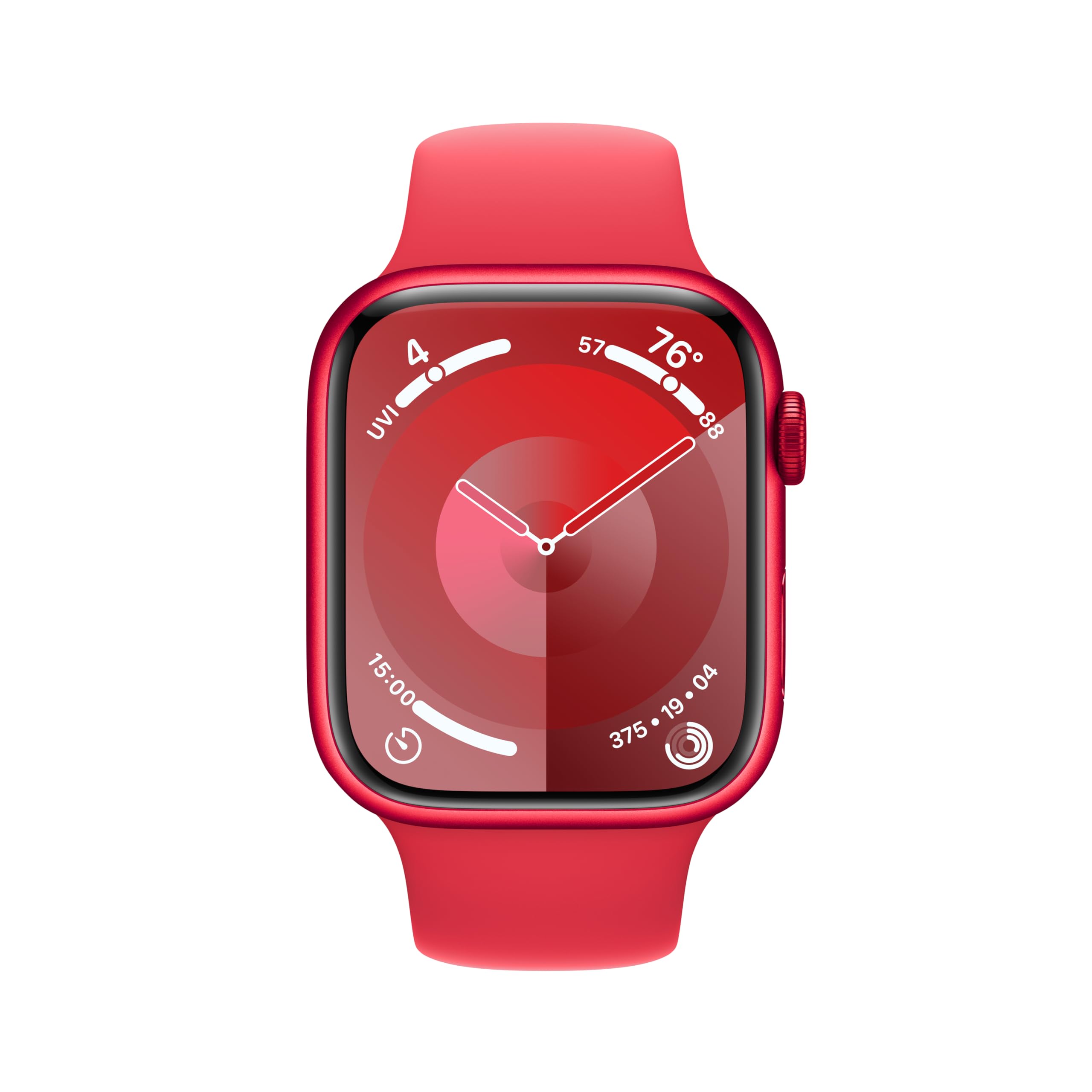 Apple Watch Series 9 [GPS + Cellular 45mm] Smartwatch with (Product) RED Aluminum Case with (Product) RED Sport Band M/L. Fitness Tracker, Blood Oxygen & ECG Apps, Always On Retina Display