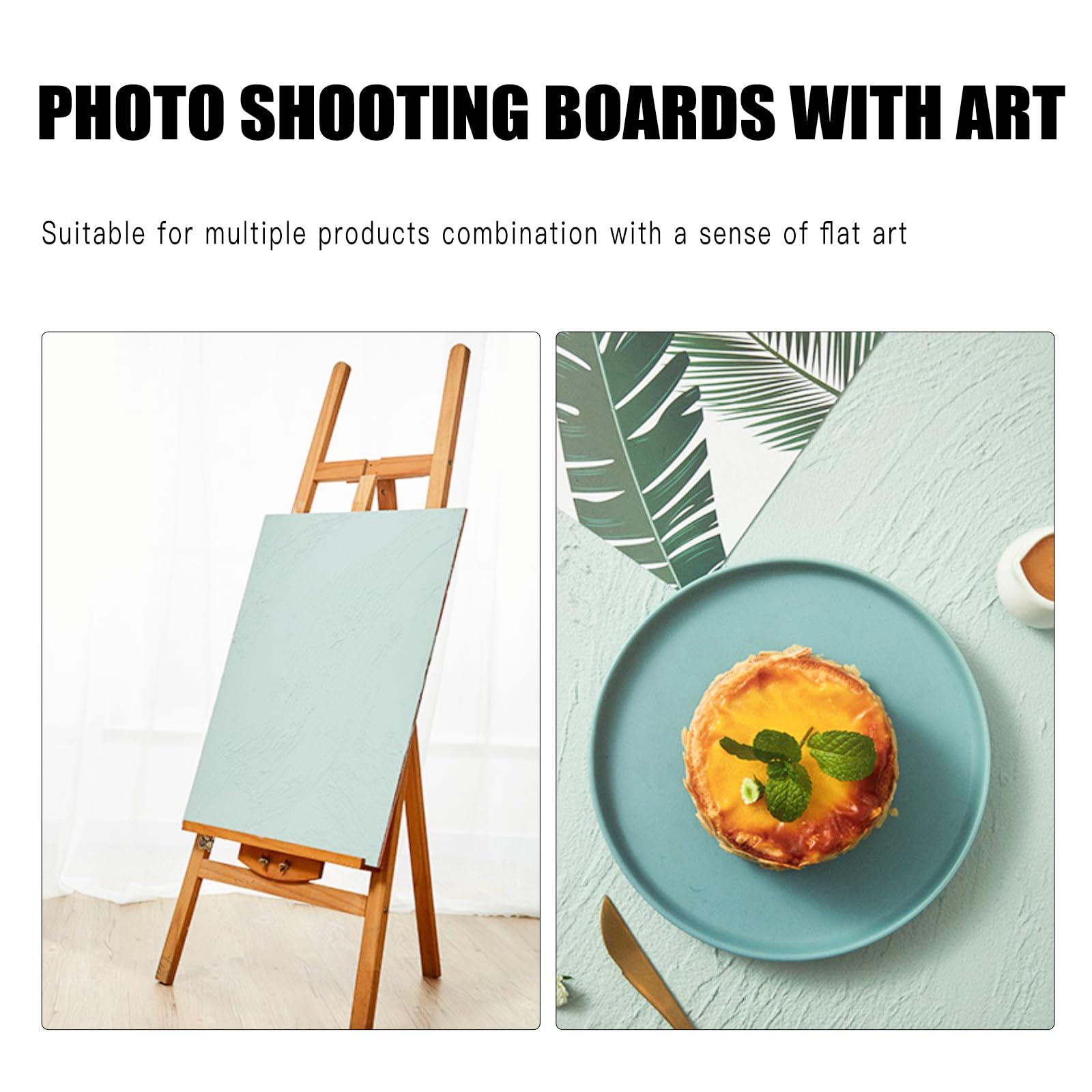 5 Pcs Cement Boards Photo Backdrop For Flat Lay, Food Photography Background 16X16 Inch, Texture Backdrop Boards For Product Foo