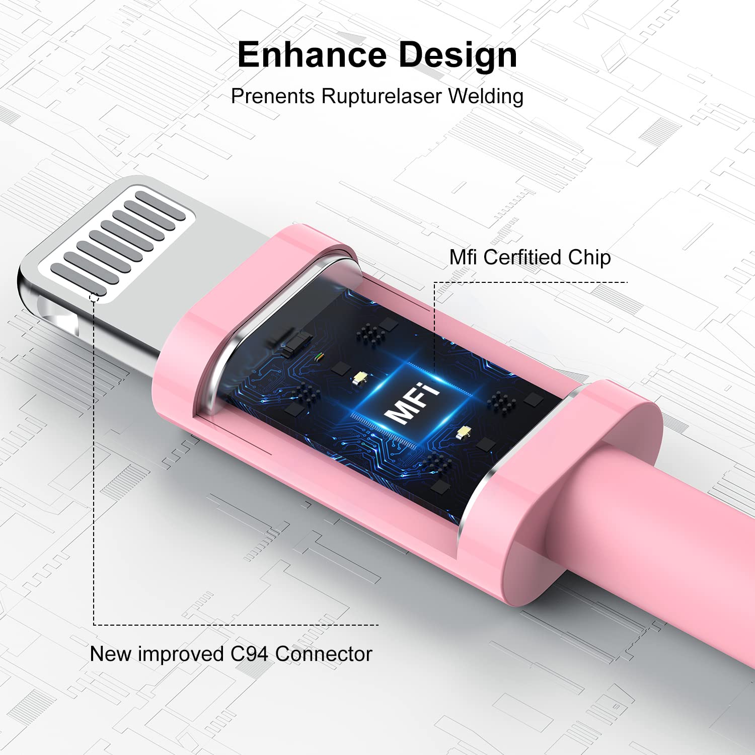 3 Pack[ Apple Mfi Certified ] Iphone Charger 3Ft, Lightning To Usb Cable 3 Feet, Fast Apple Charging Cable Cord 3 Foot For Iphon