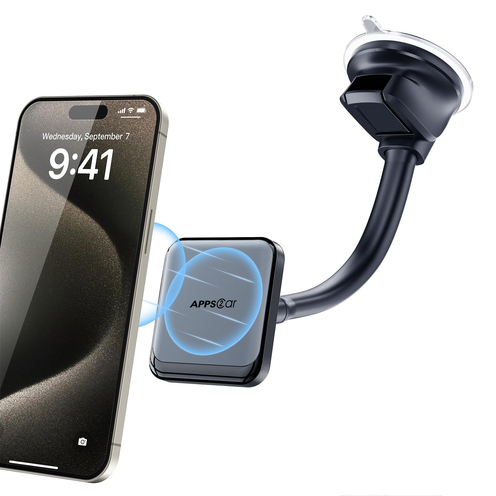 Apps2Car Magnetic Car Phone Holder, Compatible With Magsafe, Magnetic Phone Mount For Iphone 16 15 14 13 Series, Universal Magne
