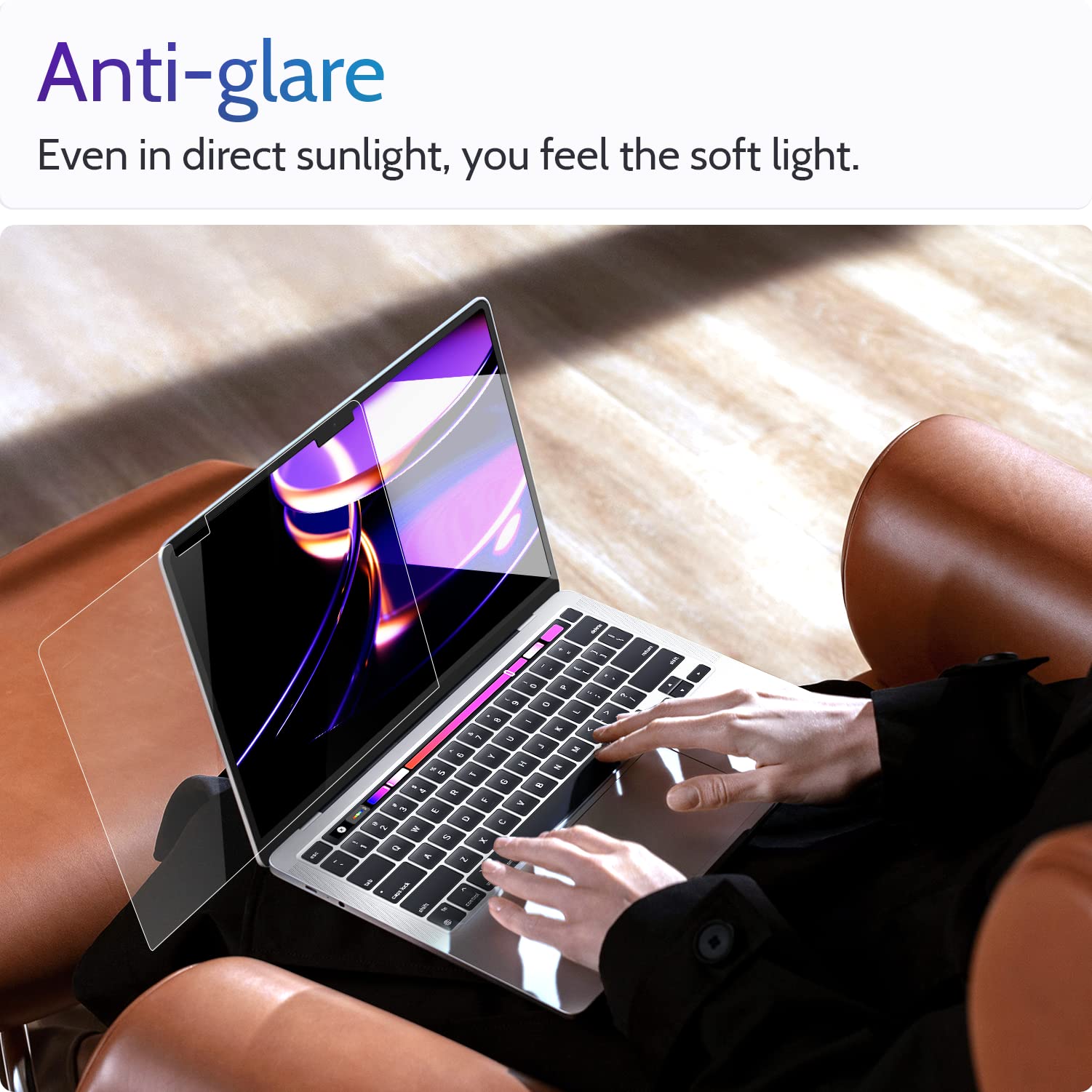 Peslv 3 Pack Anti Blue Light Screen Protector For Macbook Air 13.6 Inch (2022 2024, M2 M3 Chip), 13'' Mac Laptop Glare Filter Uv