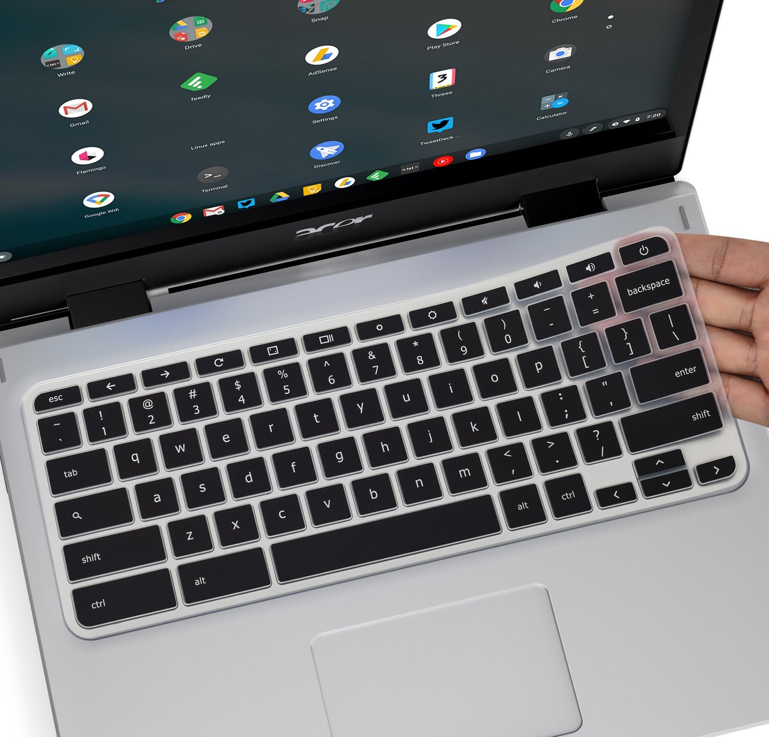 Casebuy Keyboard Skin Cover For Acer Chromebook Spin 11 311 Cp311 C733 R11 C738T 511 512/Chromebook 314 514 Cb314 Cb514 /Chromeb