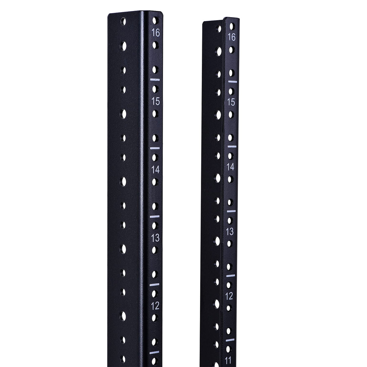RackPath 16U Vertical Server Rack Rail Pair Kit, DIY Rack Build, 12-24 ...