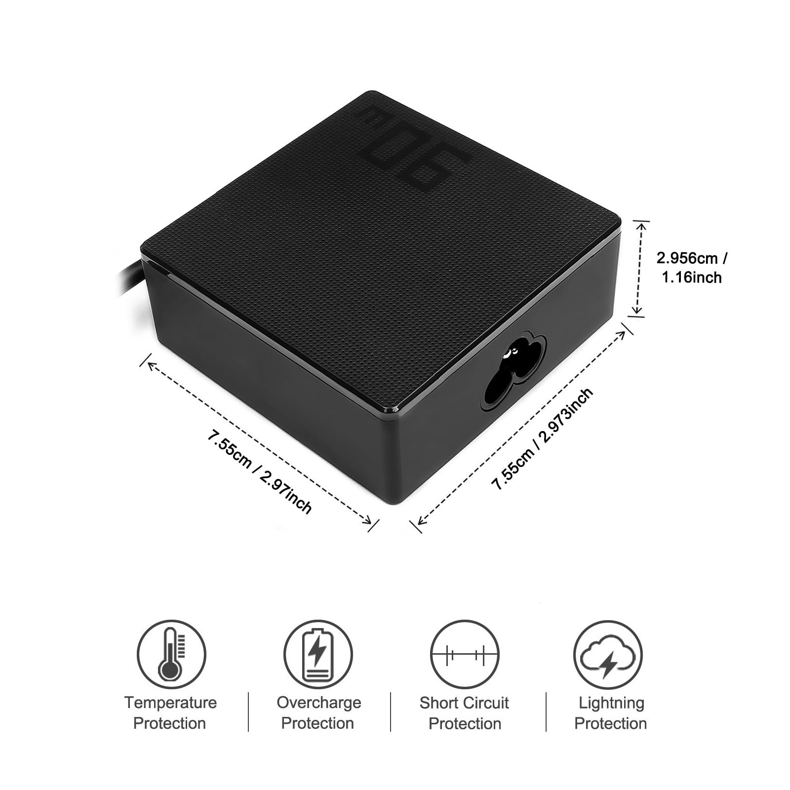90W Charger For Asus Monitor Power Cord Asus Rog Strix Pg279Q Pg279 Pg279Qz Xg27Uq Pg259Qn Tuf Gaming Vg27Aq Vg32Vqr Vg35Vq Vivo Aio V230I V230Ic Power Adapter Adp 90Le B