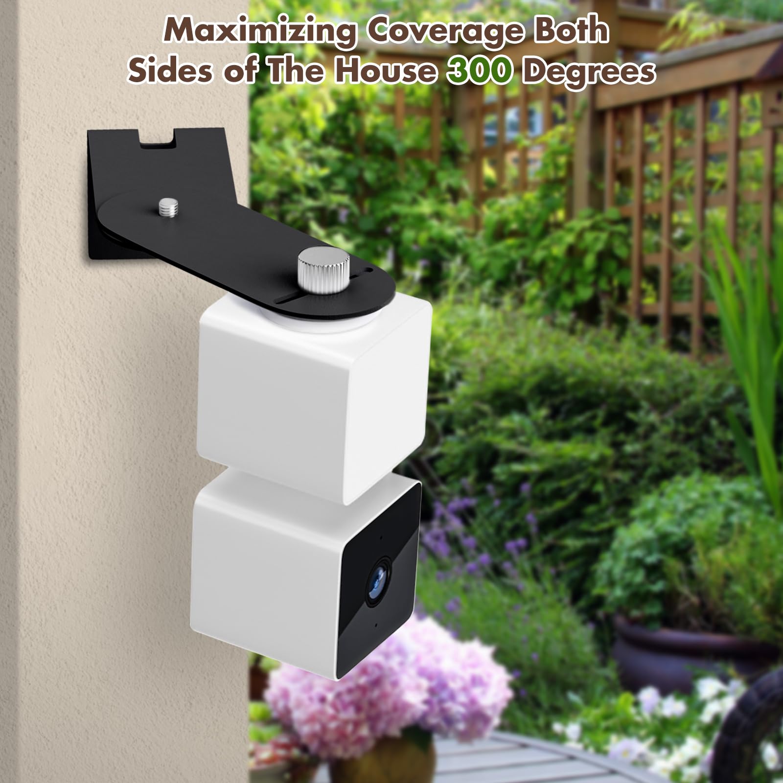 2Pack Corner Wall Mount Bracket For Wyze Cam Pan V3/V2, Wyze Cam V4/V3/V2, Max Cover Both Sides Of The House 300 Degrees Reduce